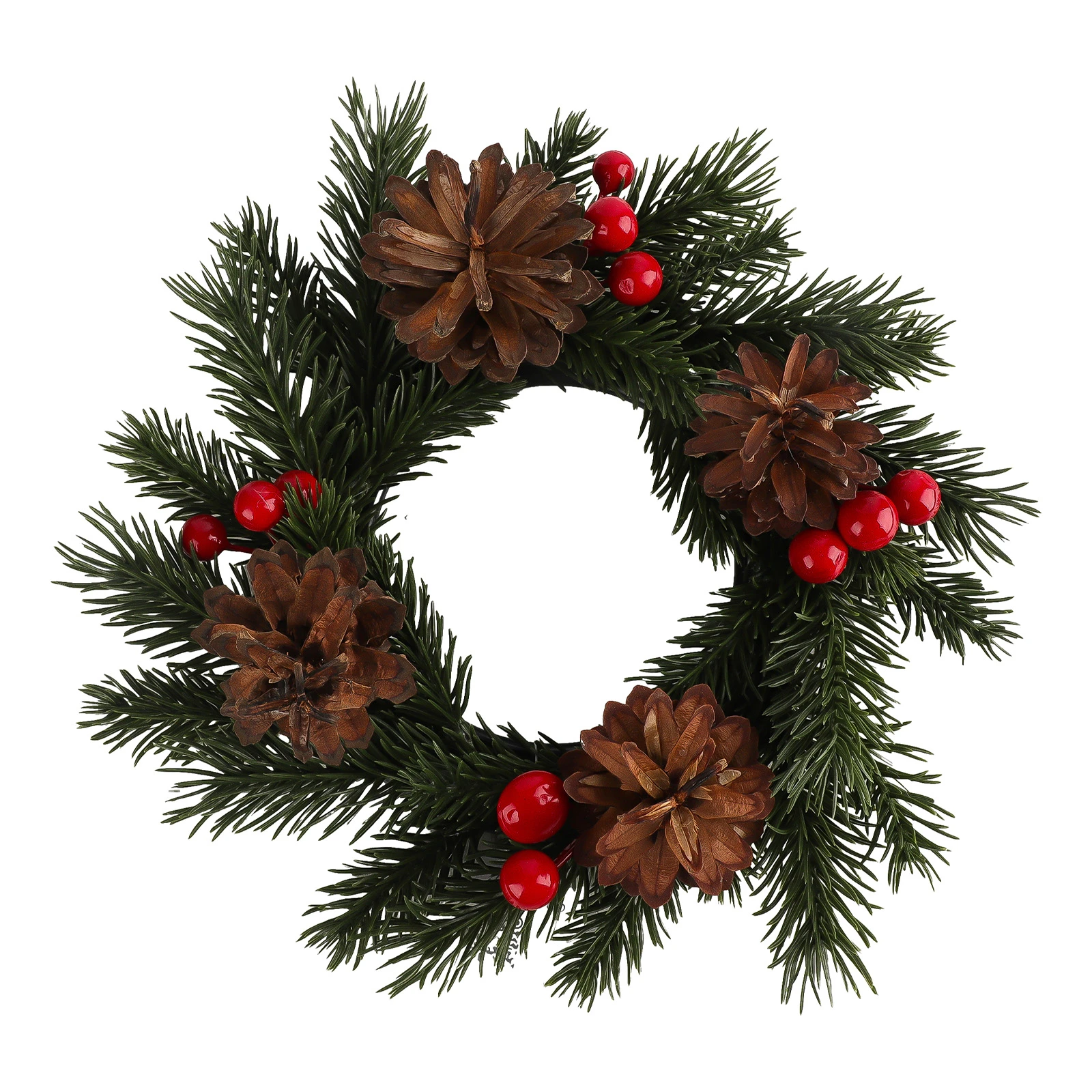 Вінок Mislt Хвоя з прикрасами Фото №:1