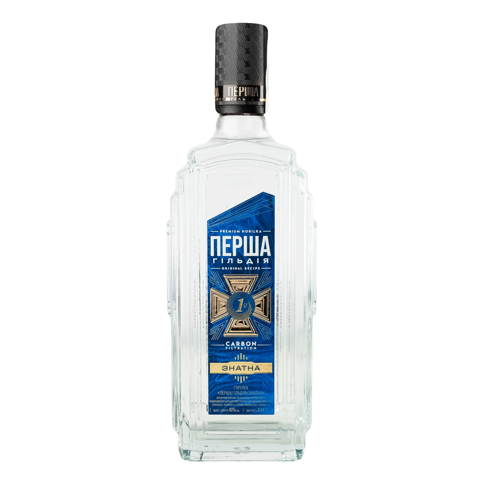 Горілка Перша Гільдія Знатна 40% 0.5л Фото №:1