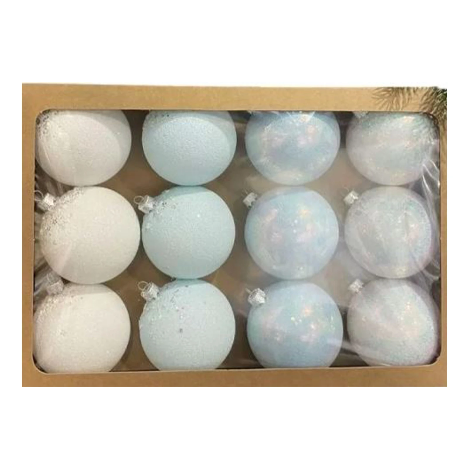 Набір Dashuri Мікс куль 80мм білий та блакитний 12шт Фото №:1