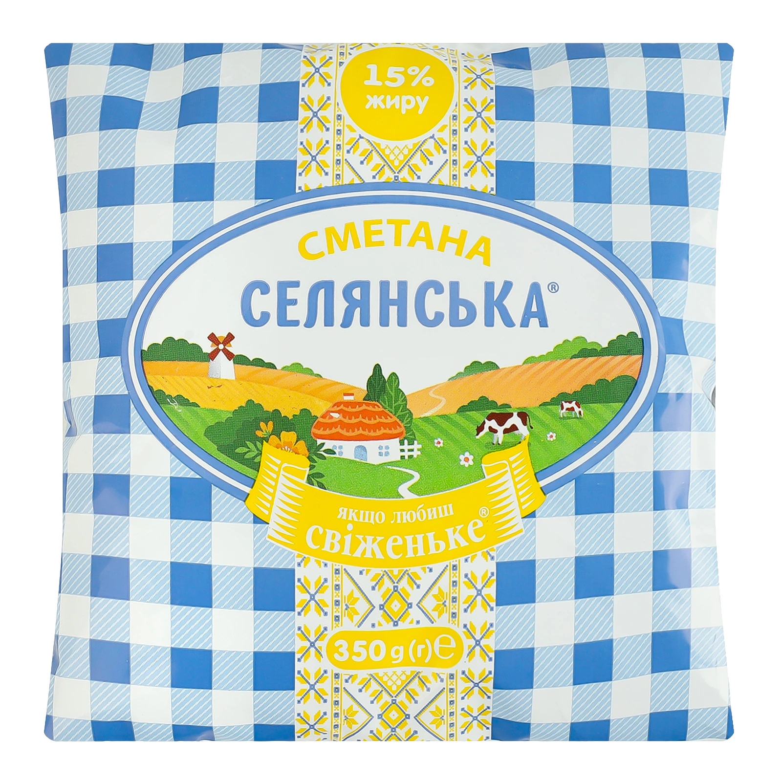 Сметана Селянська 15% 350г Фото №:1