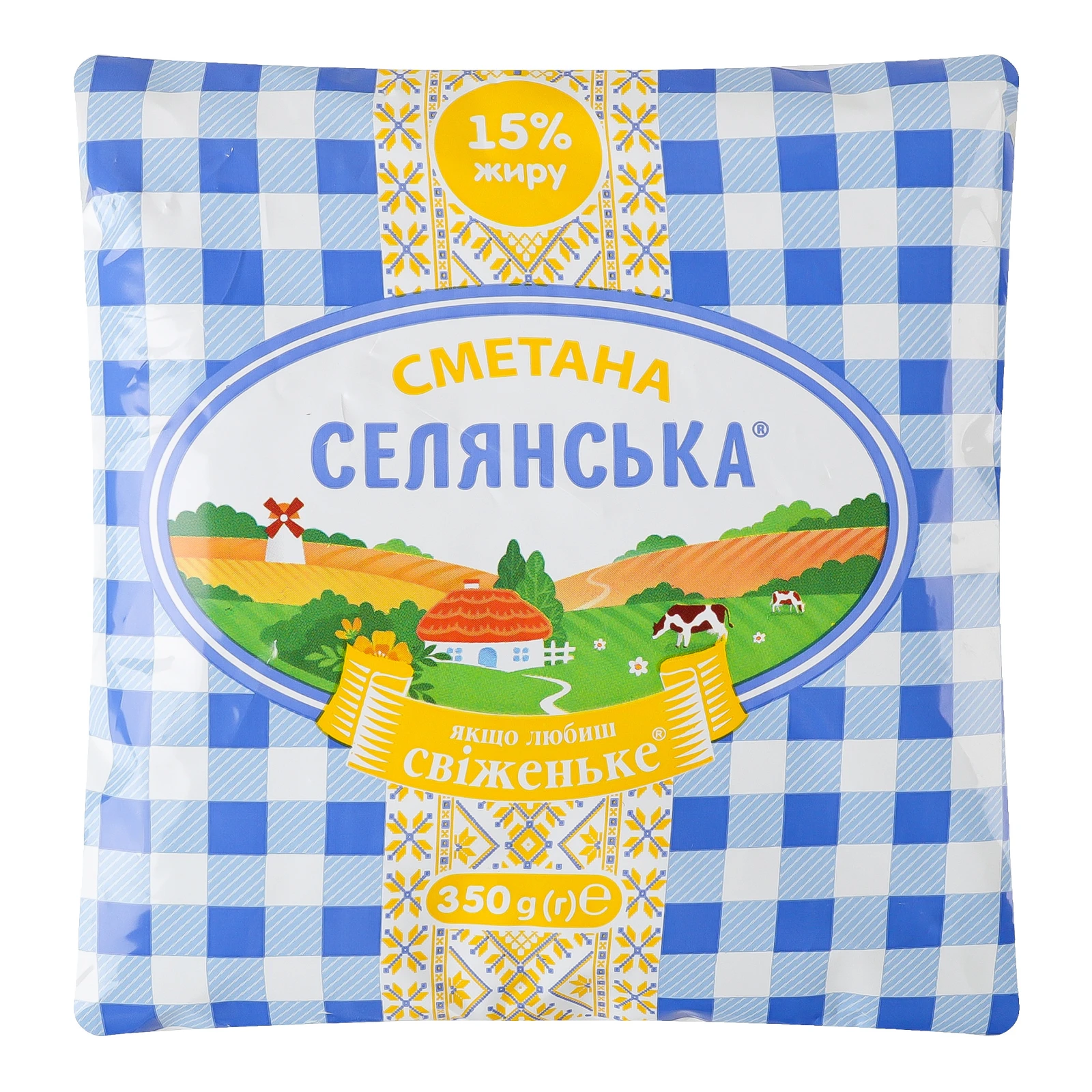 Сметана Селянська 15% 350г Фото №:1