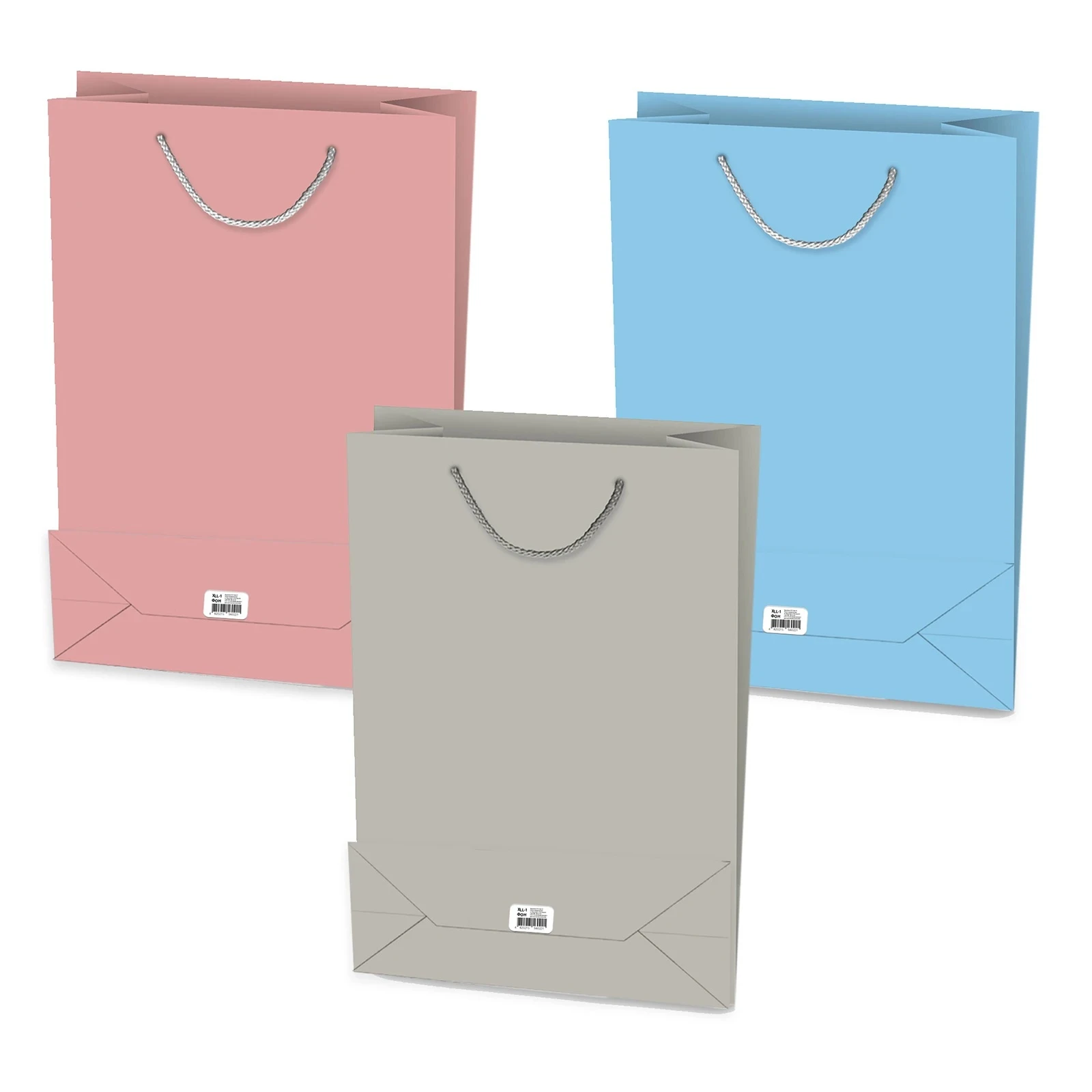 Пакет подарунковий XLL-1 однотонний 380х280х125 Фото №:2