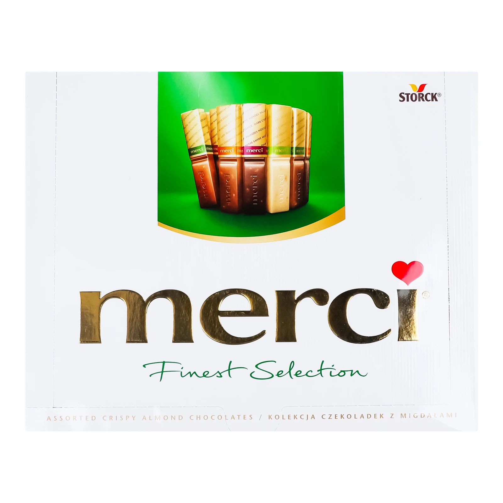 Набір цукерок Merci Finest Selection шоколадних з мигдалем асорті 250г Фото №:1