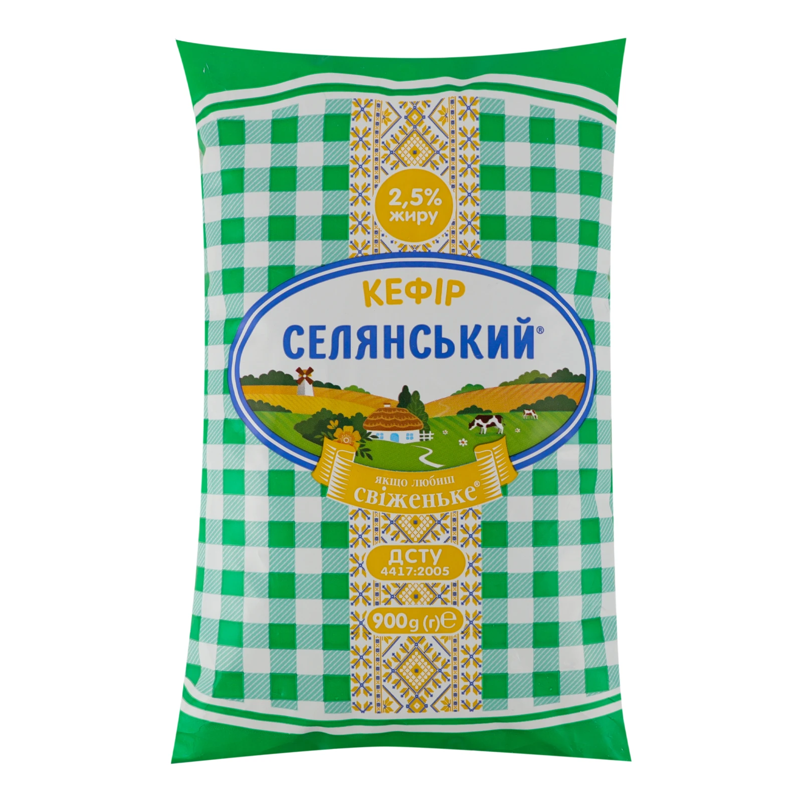 Кефір Селянський 2.5% 900г Фото №:1