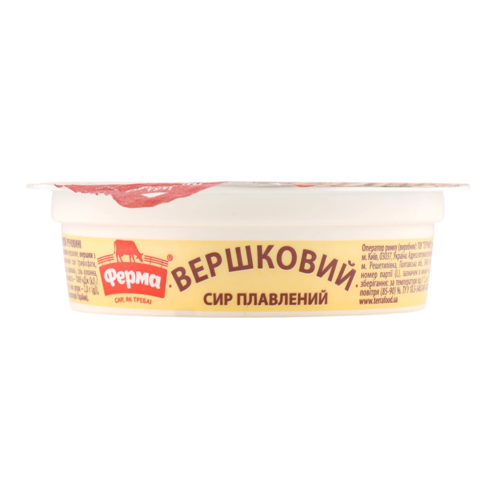 Сир плавлений Ферма Вершковий пастоподібний 60% 90г