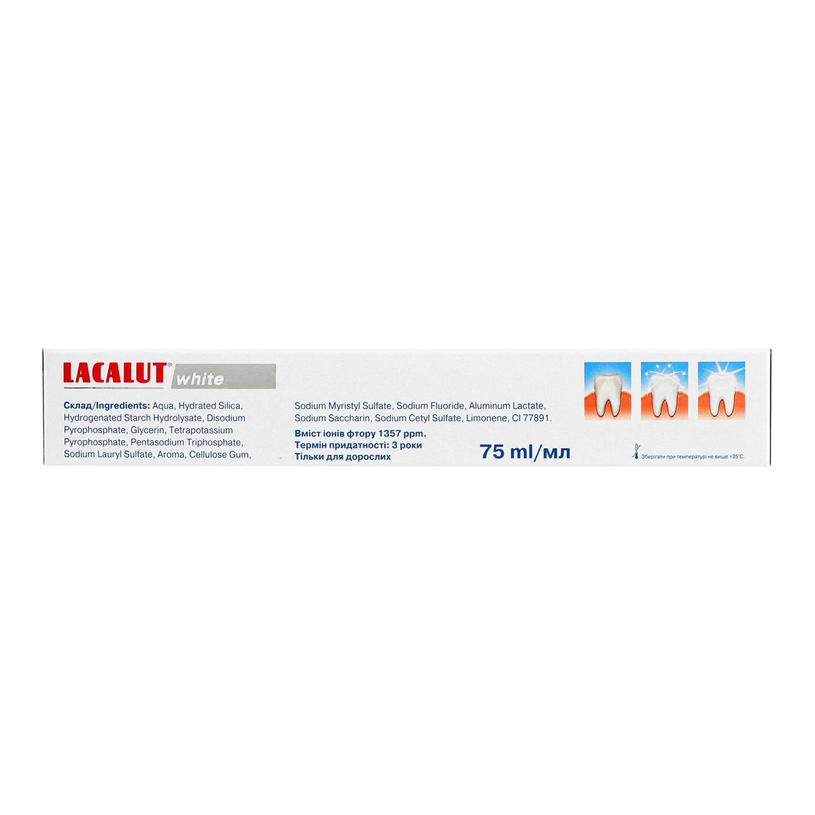 Паста зубна Lacalut White 75мл фото 3