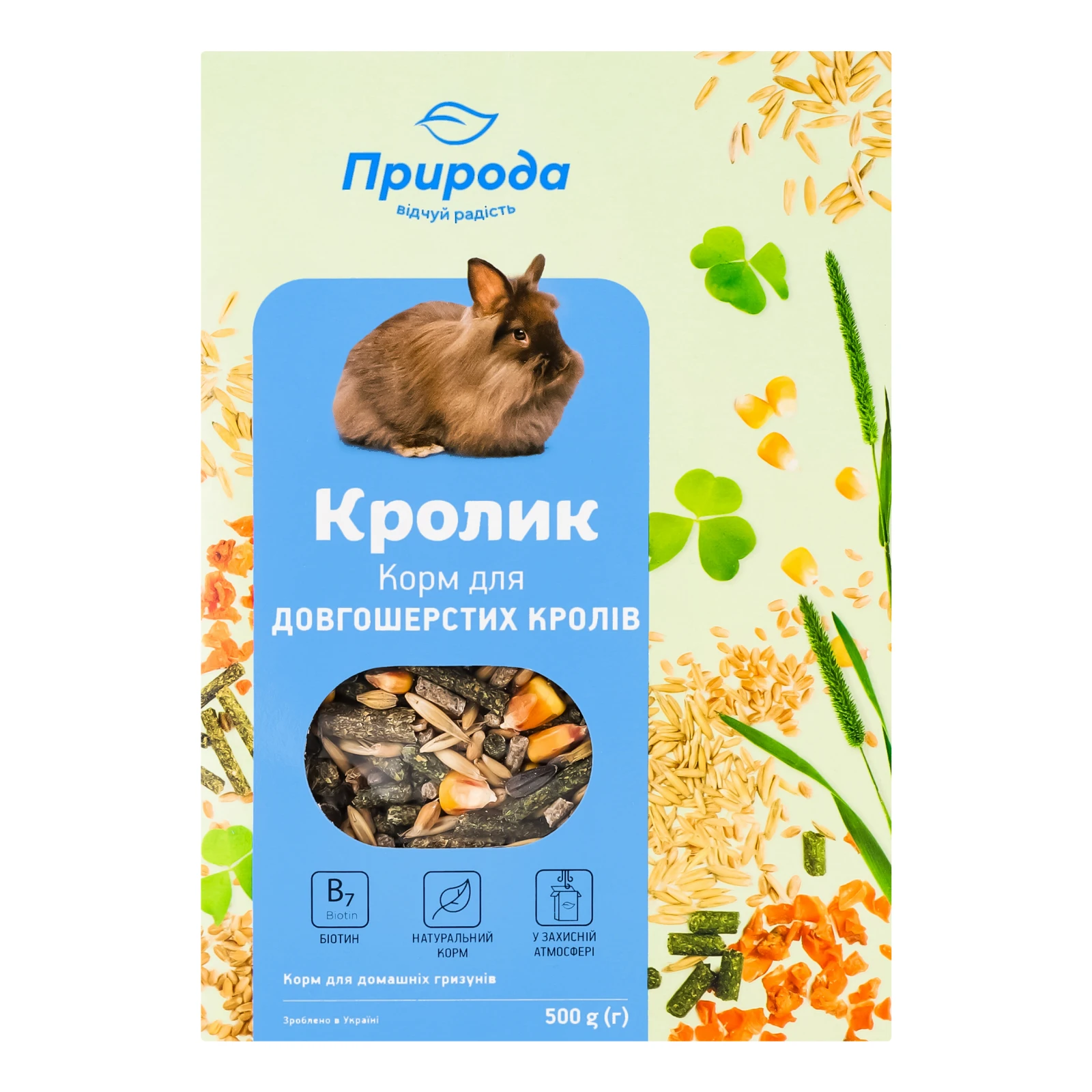 Корм Природа 500г д/кролика біотин Фото №:1