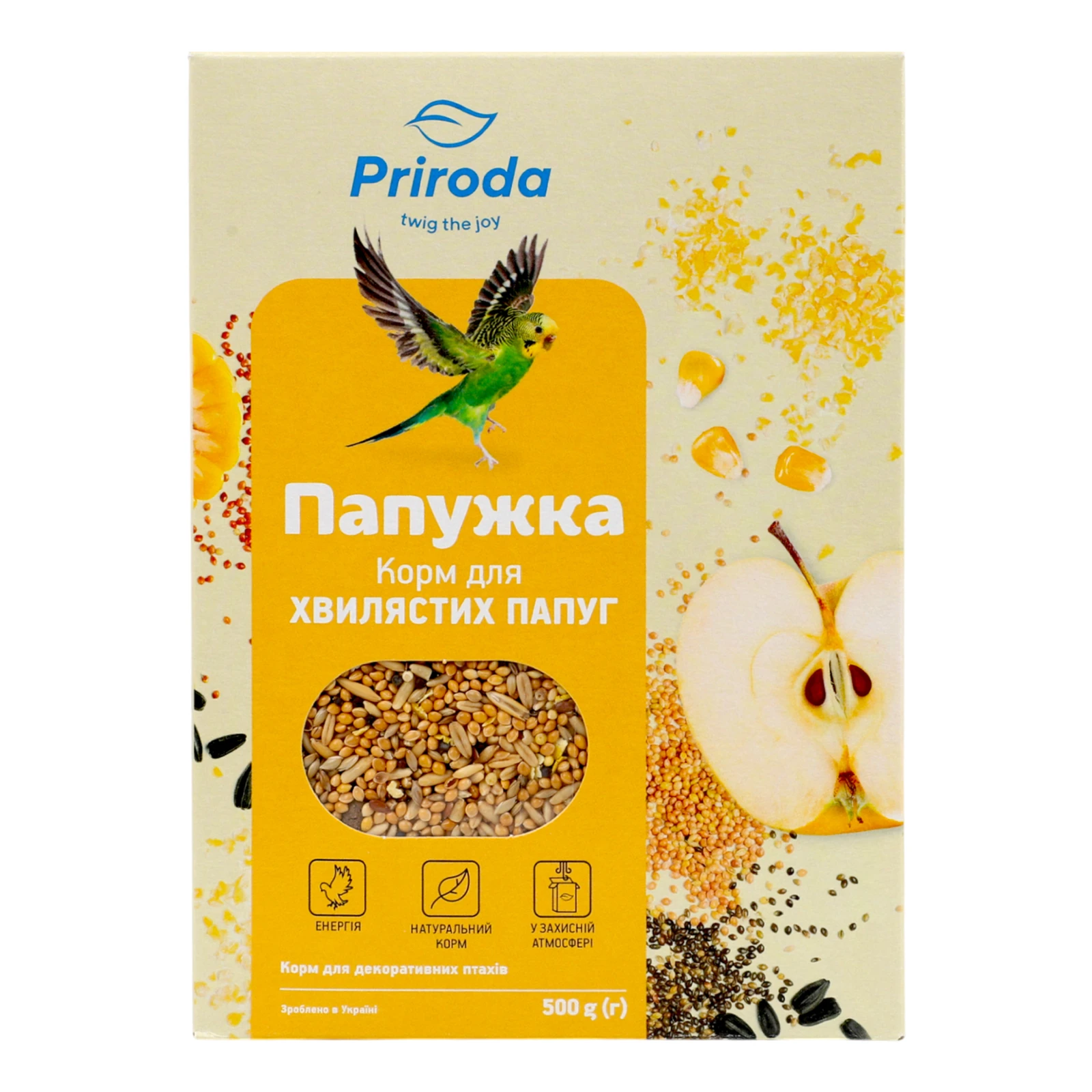 Корм для птахів Природа Папужка Енергія для хвилястих папуг 500г Фото №:1