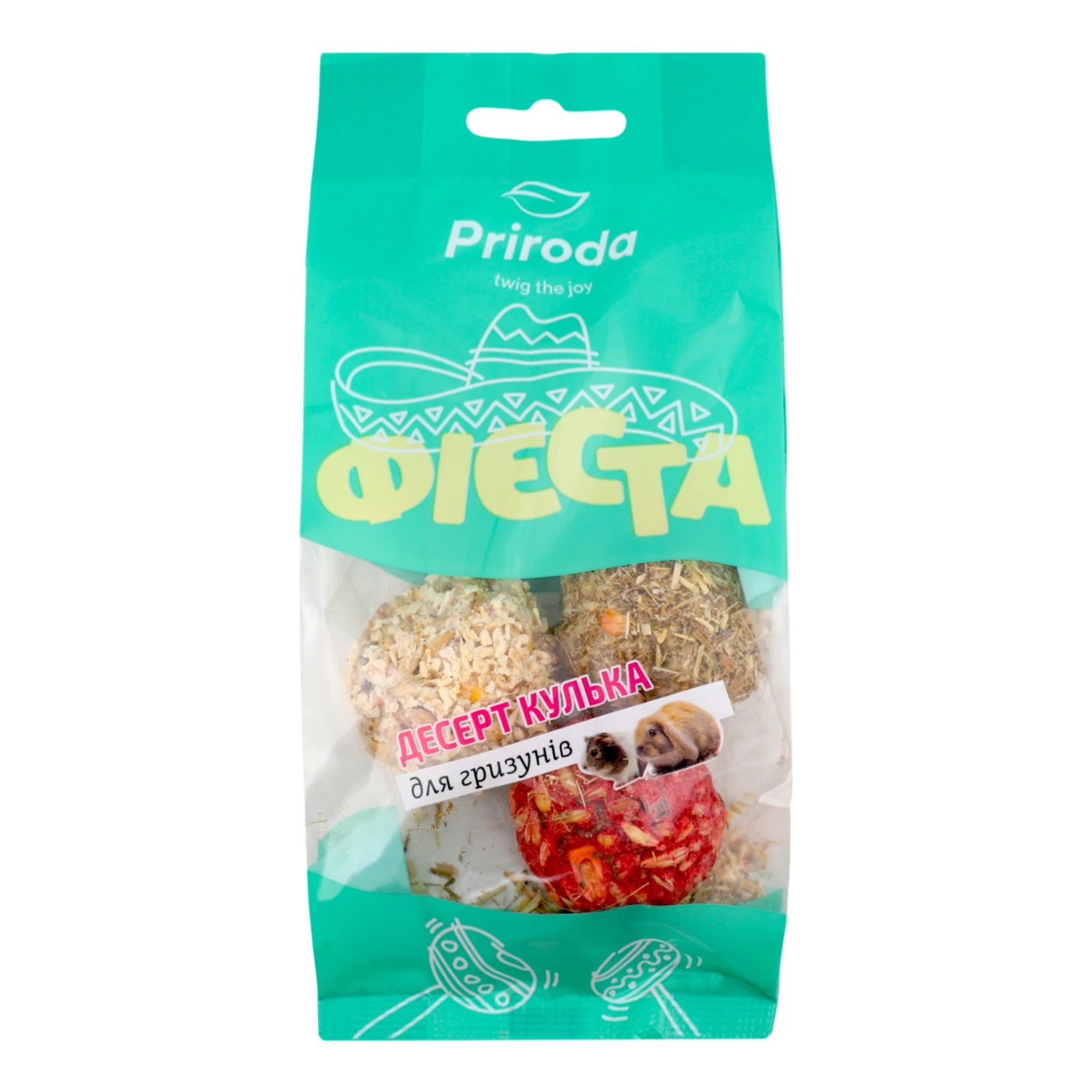 Корм для гризунів Природа Фієста додатковий десерт Кульки 70г Фото №:1