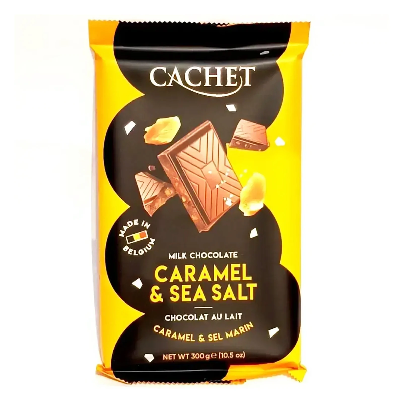 Шоколад Cachet молочний Caramel&Sea Salt 300г