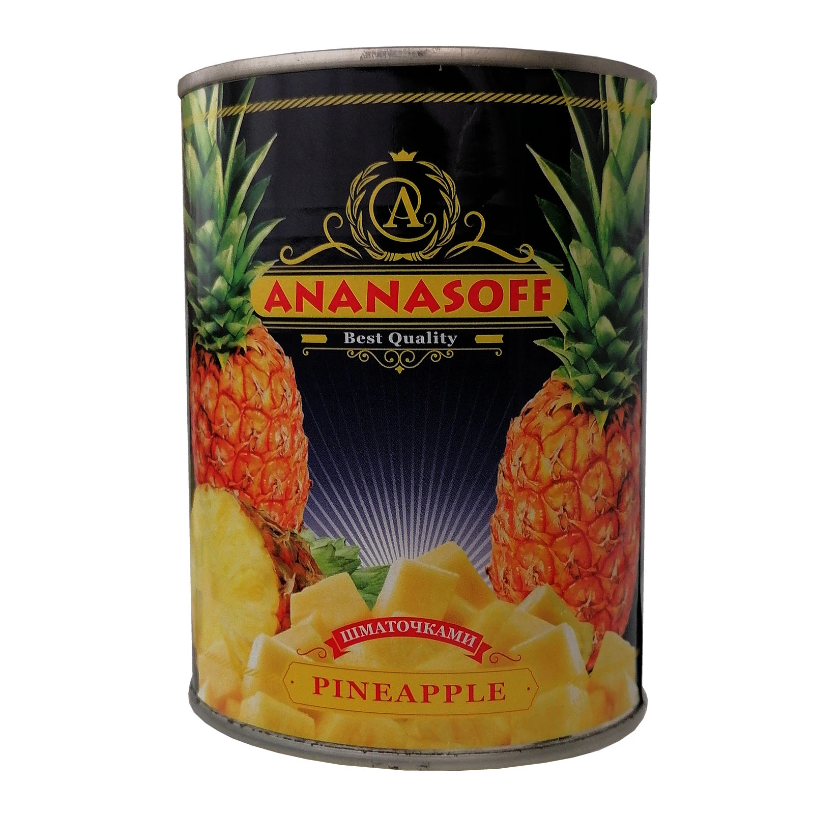 Ананаси Ananasoff шматочками в сиропі 565г Фото №:1