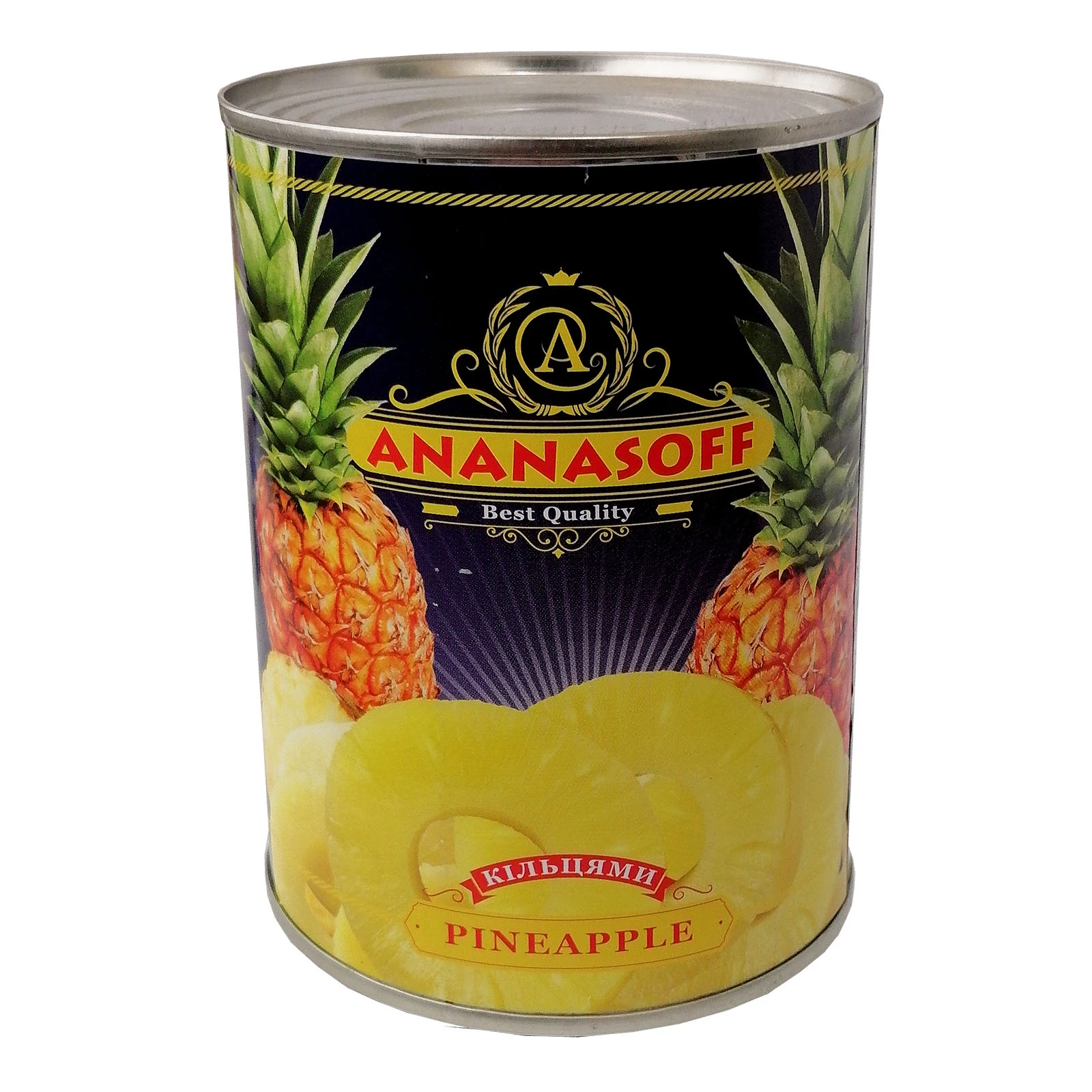 Ананаси Ananasoff кільцями в сиропі 565г Фото №:1