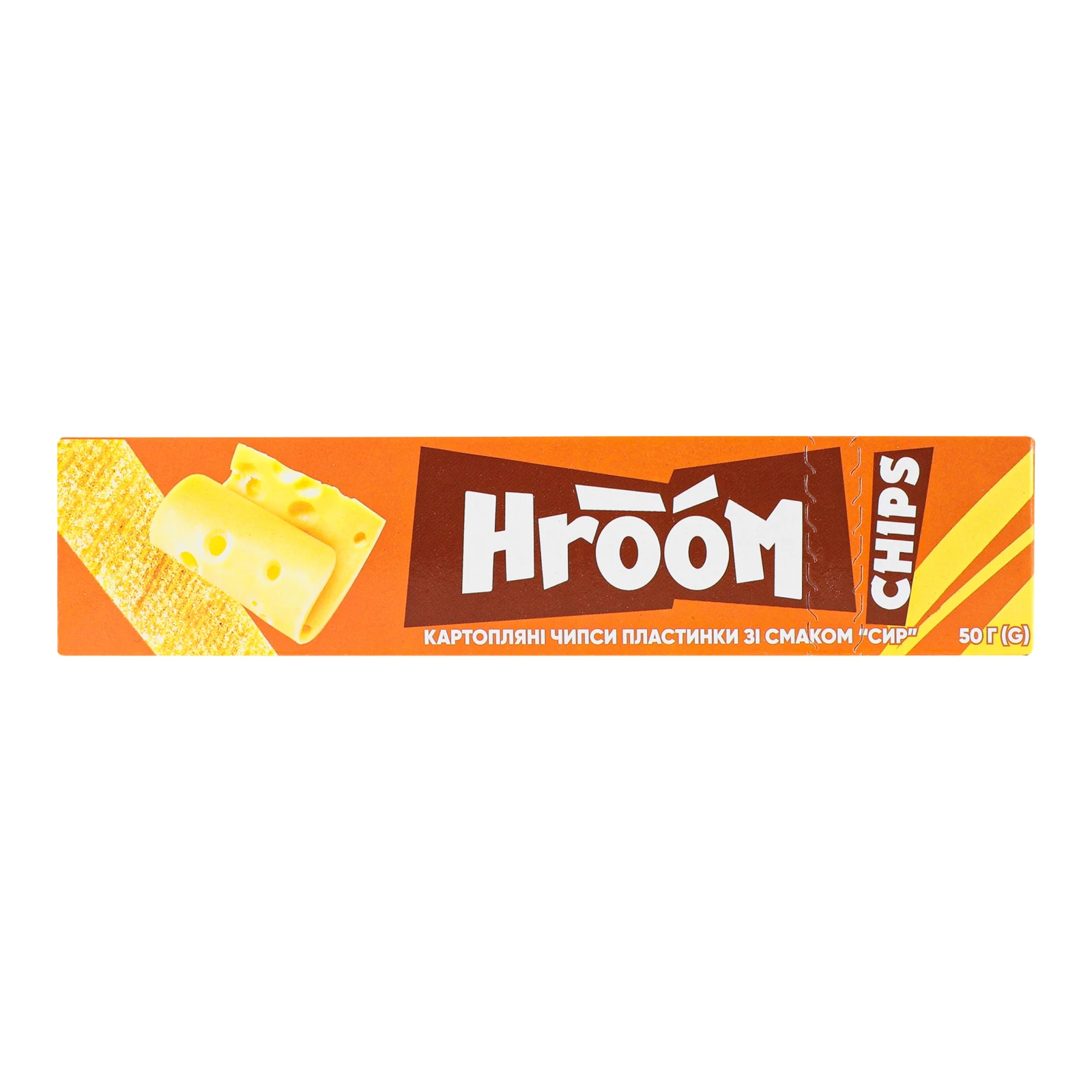 Чипси Hroom 50г зі смаком сиру коробка Фото навігації №:1