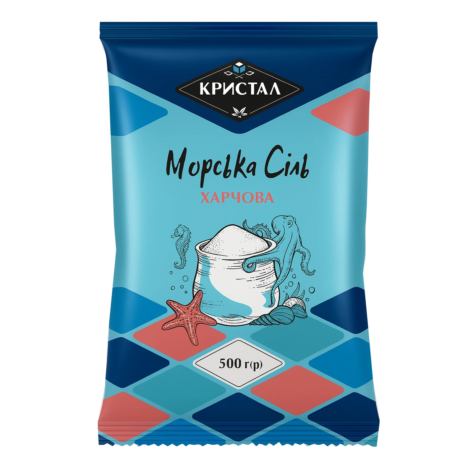 Сіль Кристал морська харчова 500г