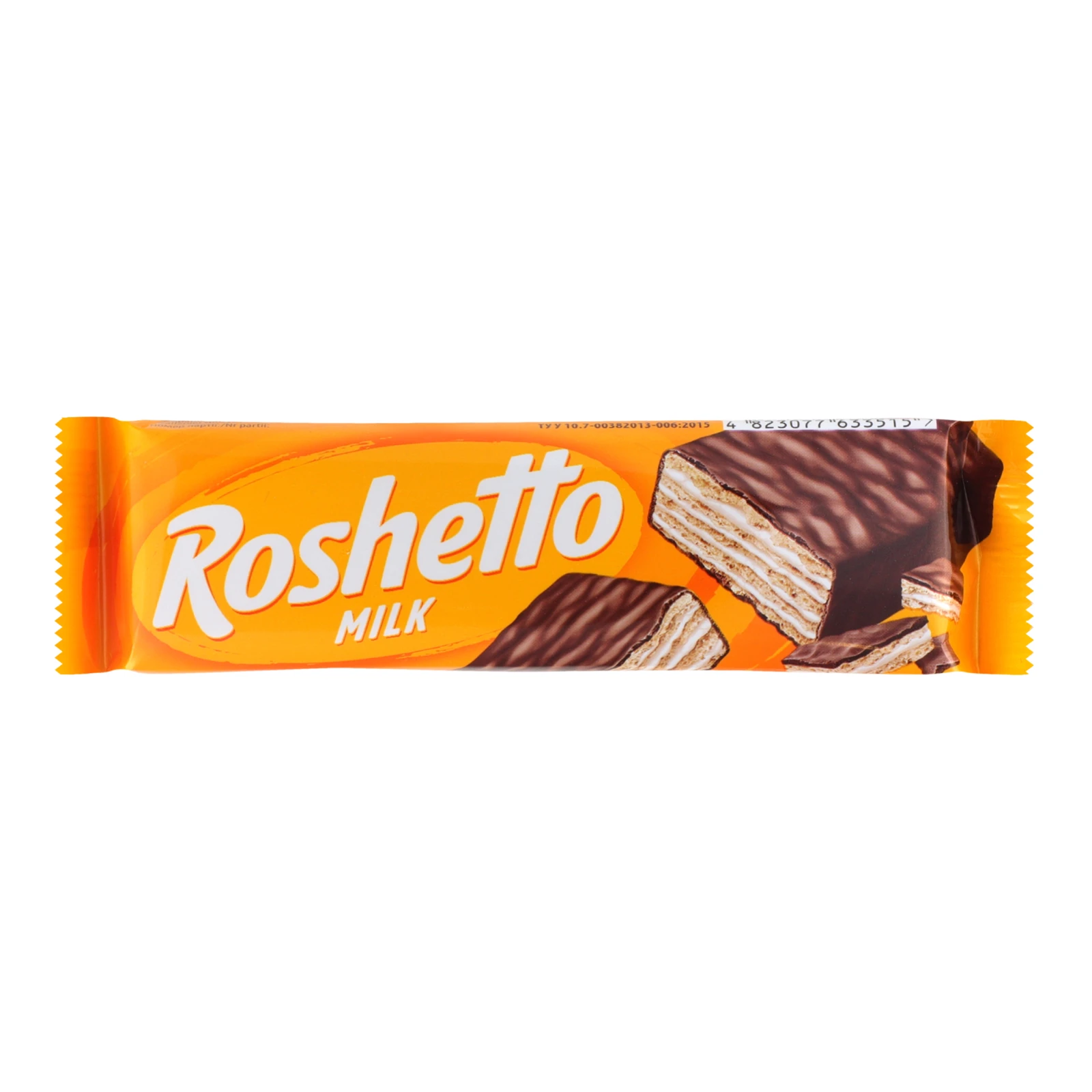 Вафлі Roshen Roshetto Milk глазуровані з молочною начинкою 34г Фото навігації №:1