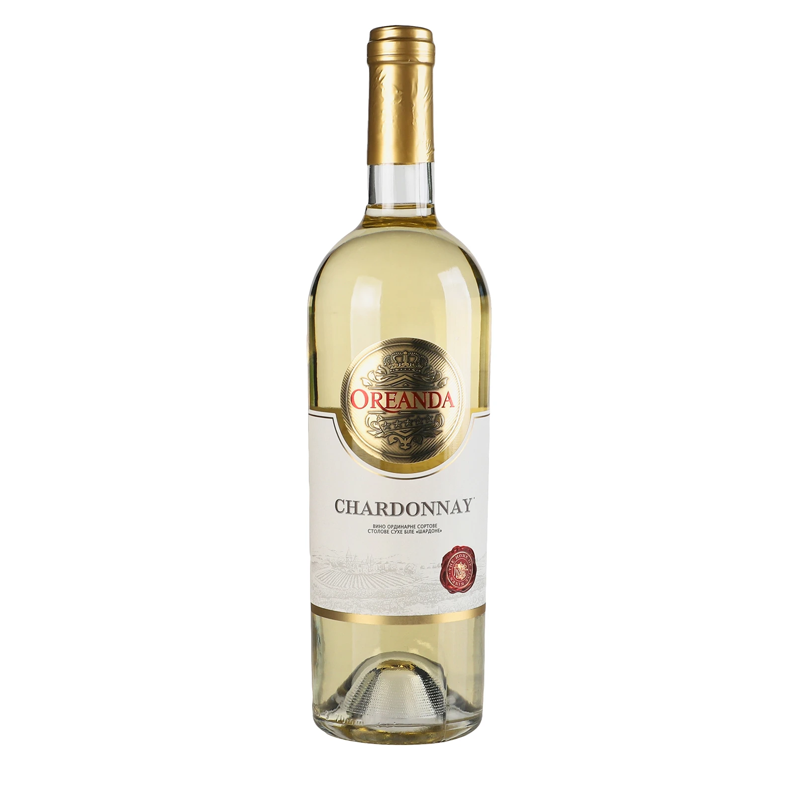 Вино Oreanda Chardonnay біле сухе 9.5-14% 0.75л
