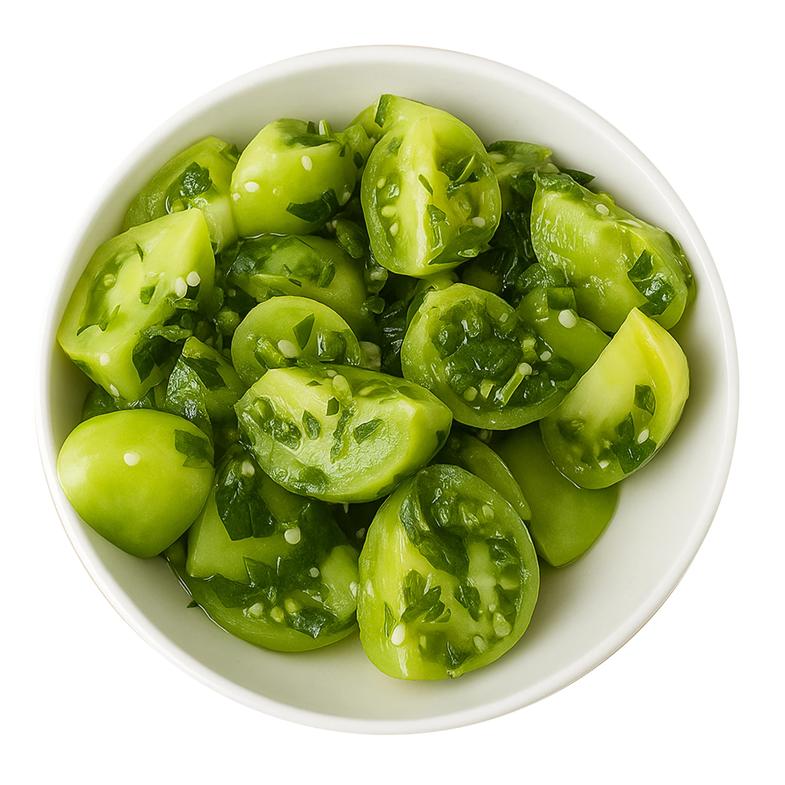 Салат з зелених помідор соління Фото №:1