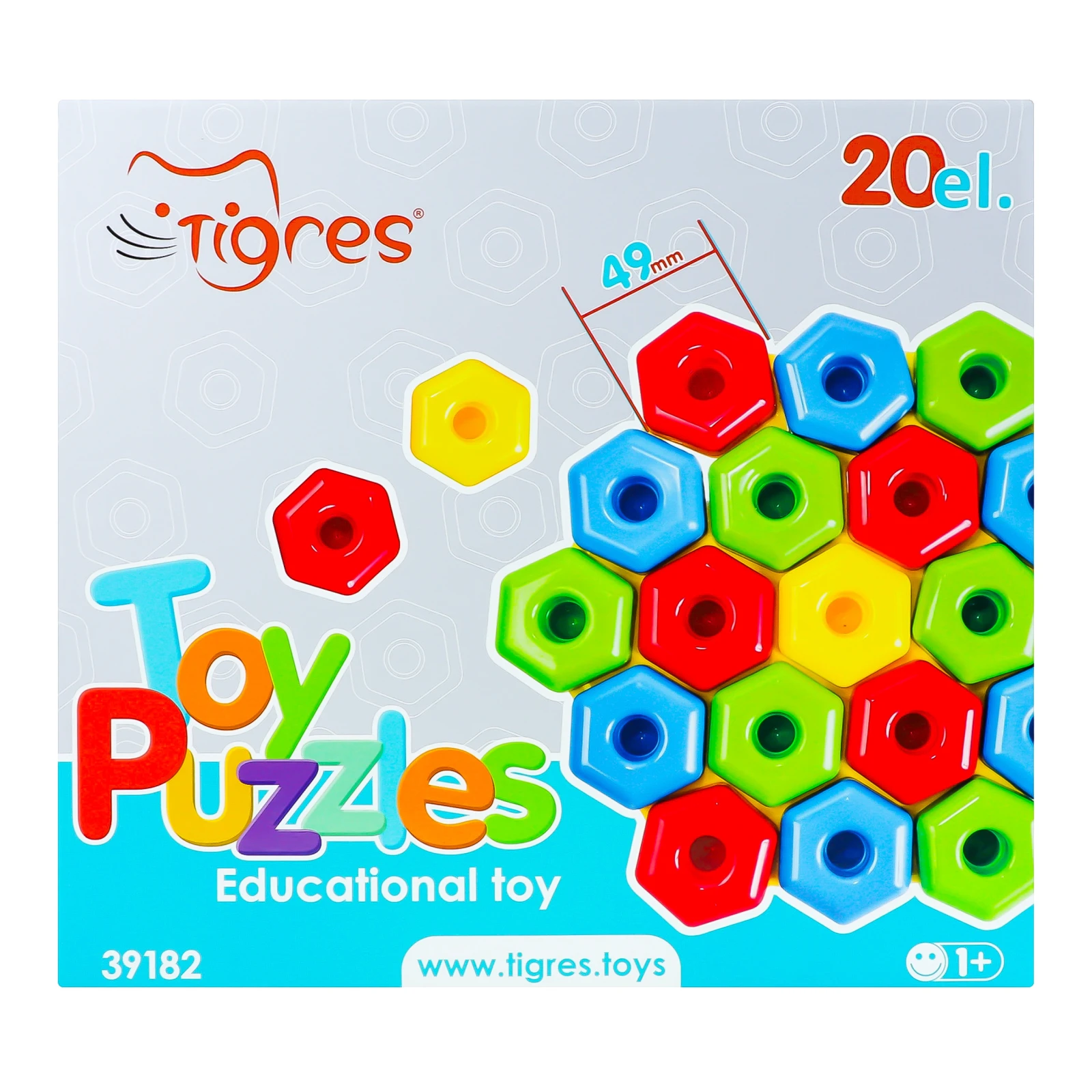Іграшка Tigres Ігропазли розвиваюча №39182 для дітей від 12-ти місяців 20ел/уп Фото №:1