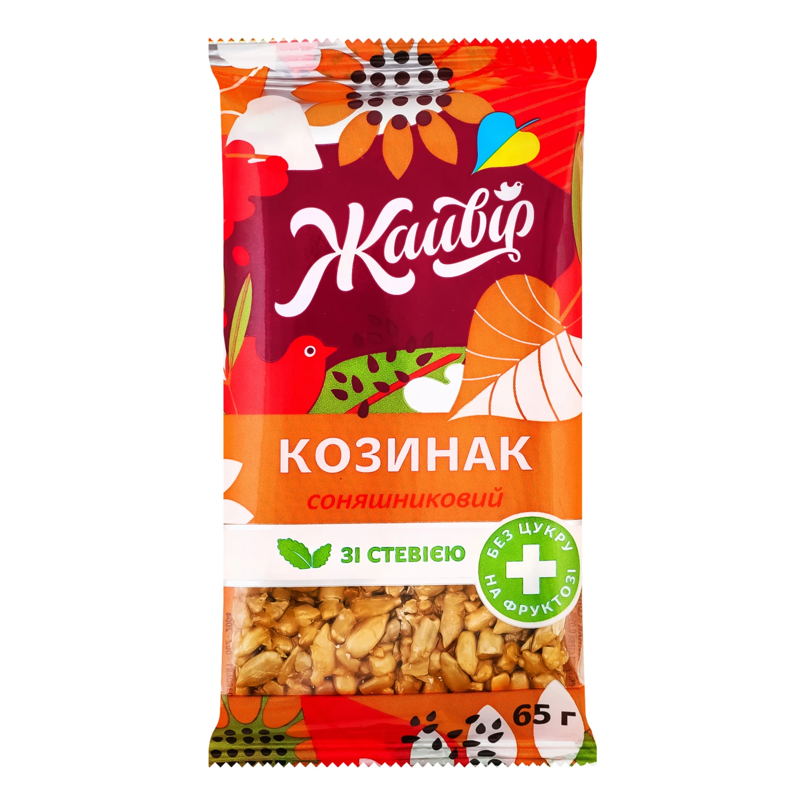 Козинак Жайвір соняшниковий на фруктозі зі стевією 65г Фото №:1