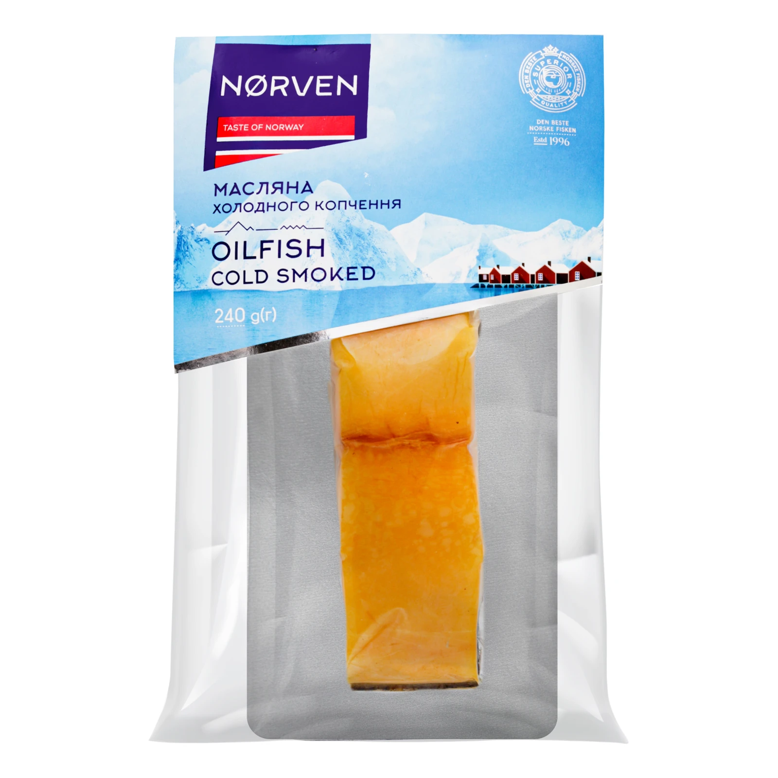 Масляна Norven філе-шматок холодного копчення 240г Фото №:1