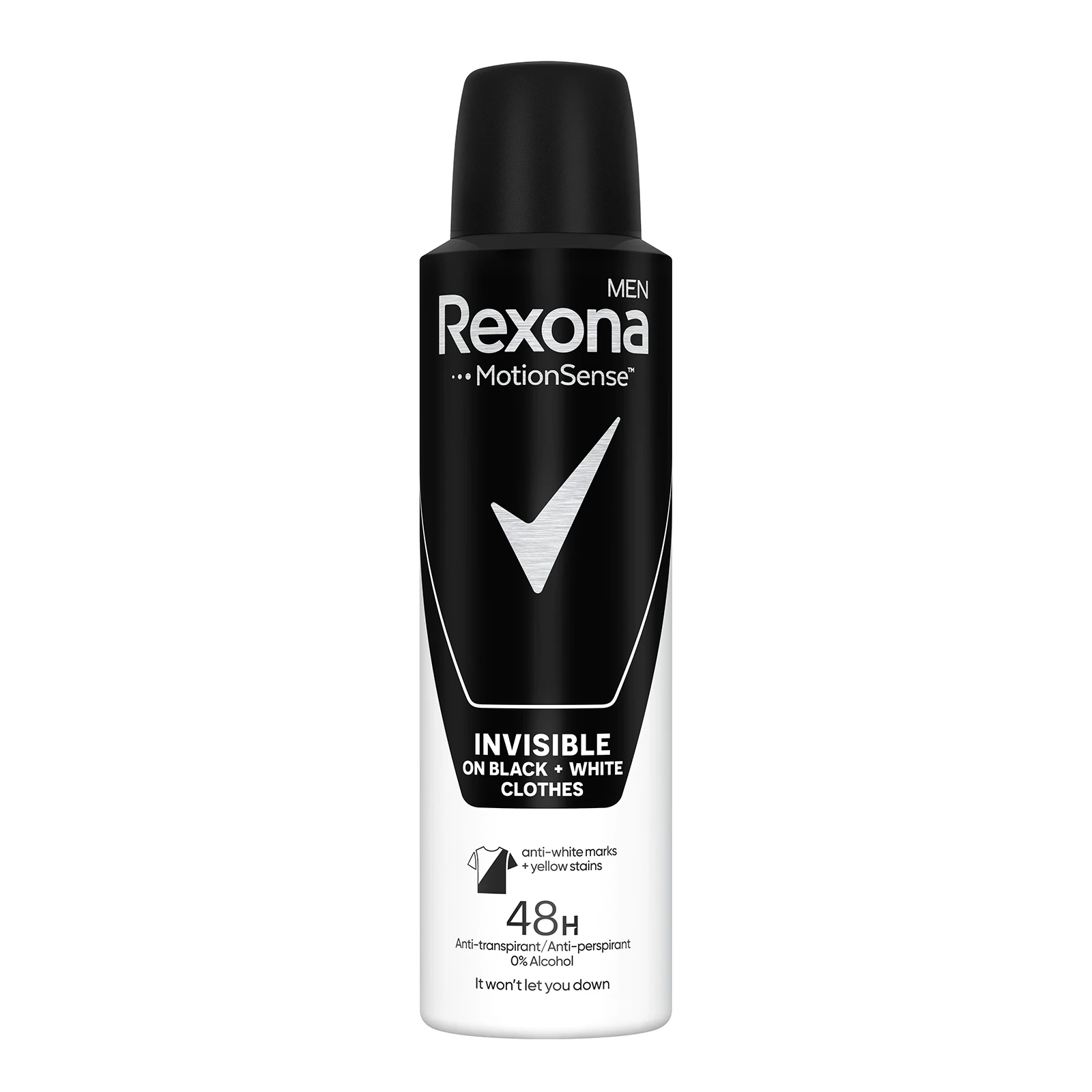 Антиперспірант Rexona Invisible on black+white clothes для чоловіків 150мл Фото №:1