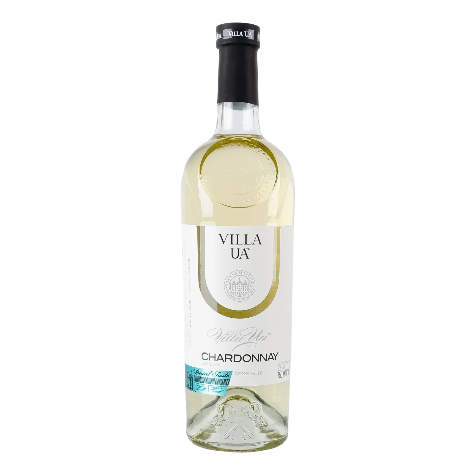 Вино Villa UA Chardonnay біле сухе 9.5-14% 0.75л Фото №:1