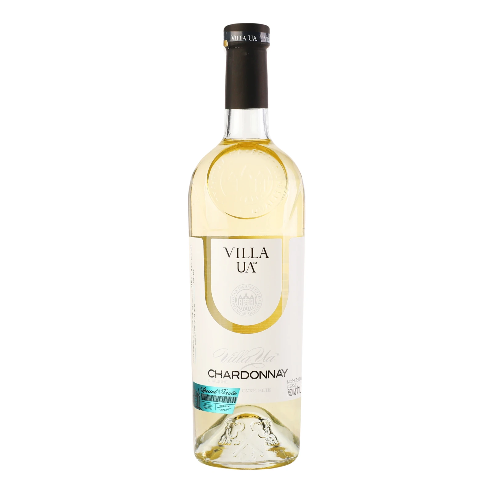 Вино Villa UA Chardonnay біле сухе 9.5-14% 0.75л Фото №:1