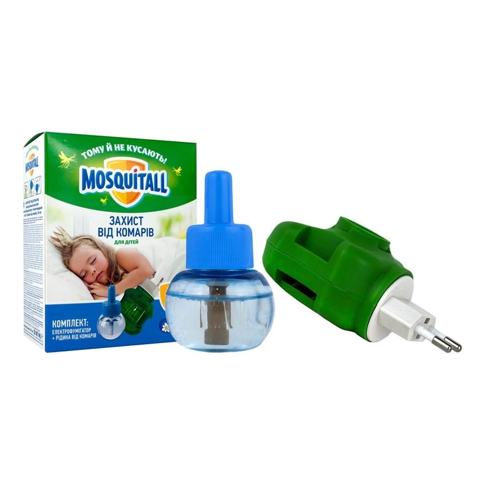 Електрофумігатор Mosquitall ніжний захист для дітей+рідина від комарів 30мл (45 ночей)