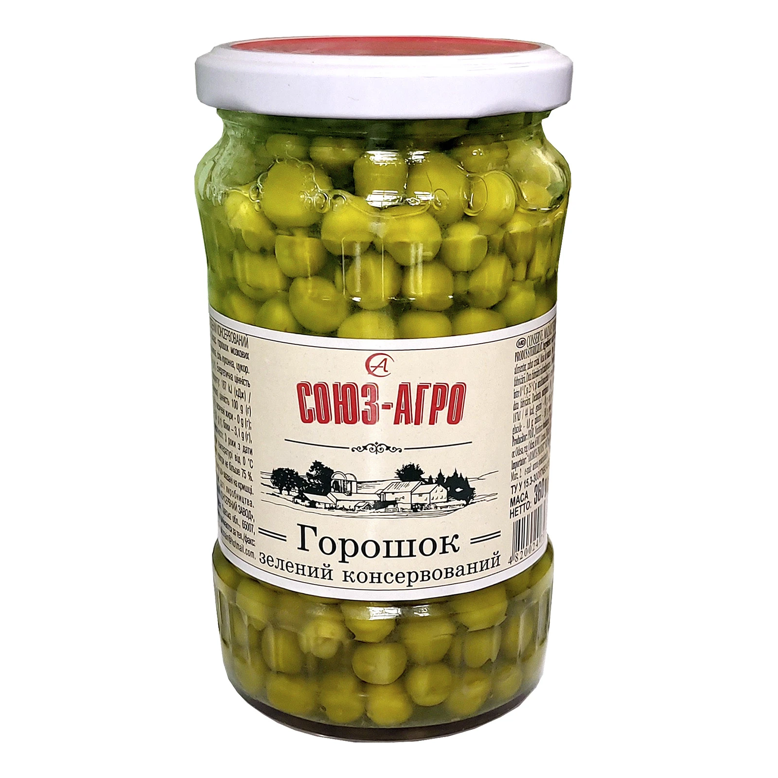 Конс Союз-Агро 360г горошок ск/б твіст Фото №:1