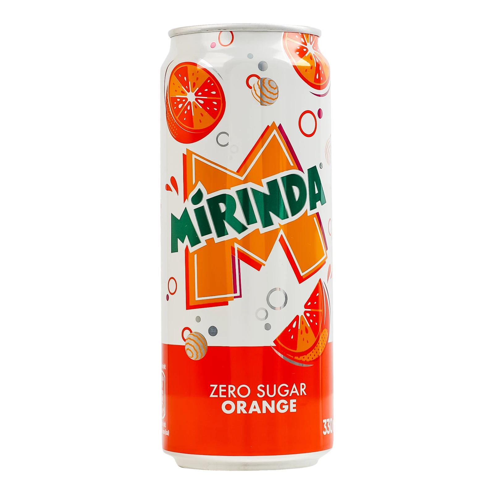 Напій Mirinda Zero Sugar Orange безкалорійний сильногазований зі смаком апельсина 330мл