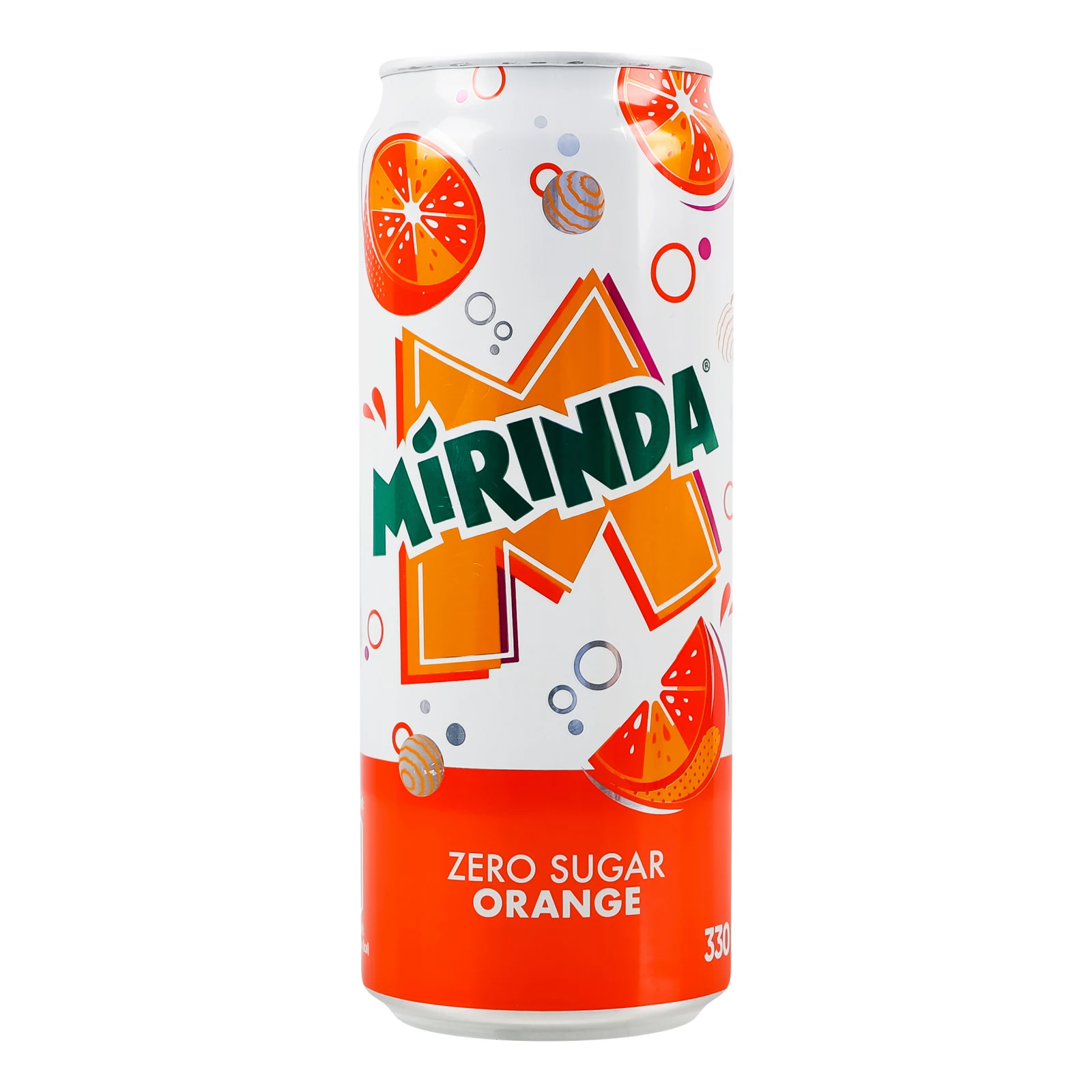 Напій Mirinda Zero Sugar Orange безкалорійний сильногазований 330мл Фото навігації №:1