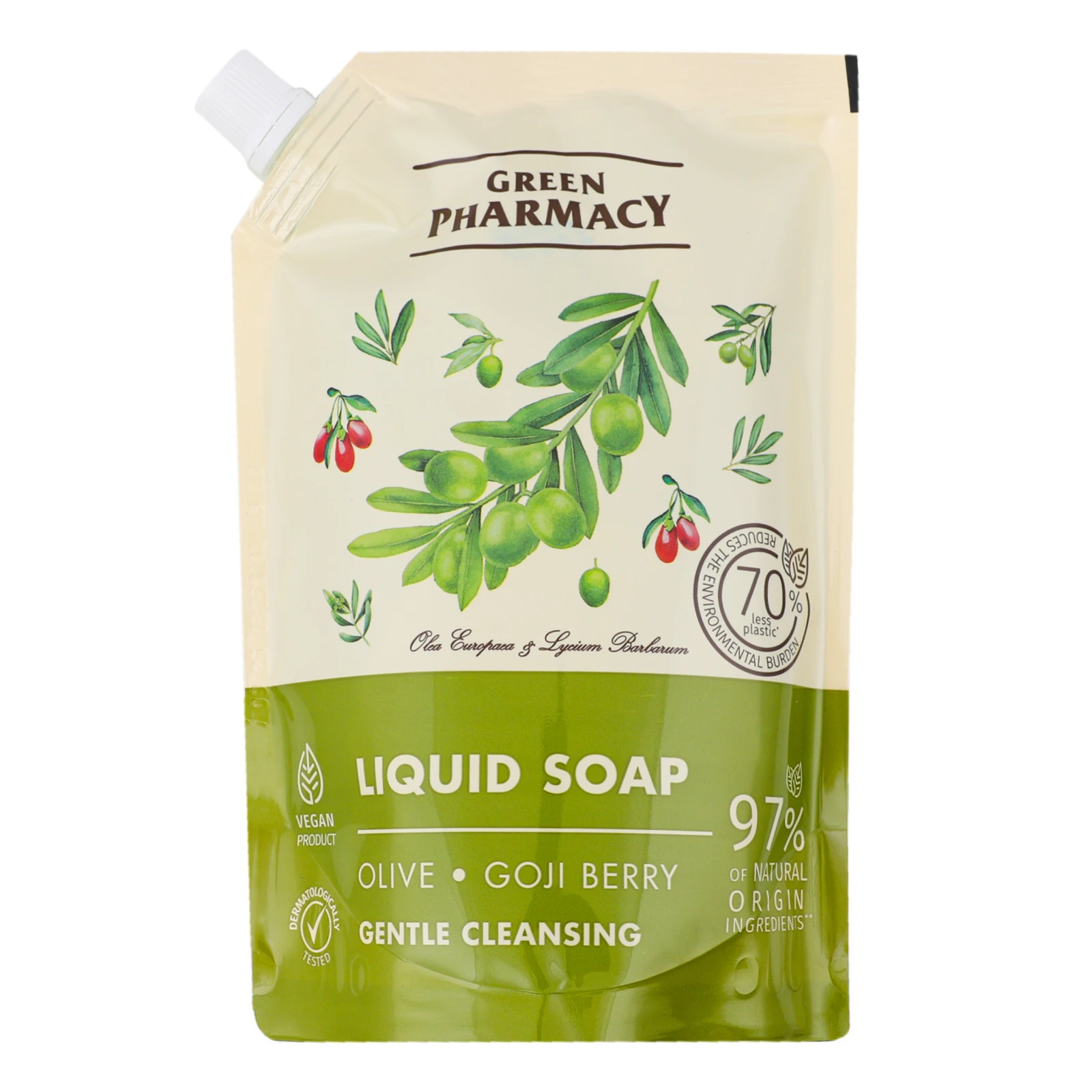 Крем-мило Зеленая аптека Оливка та годжі рідке 460мл Фото №:1