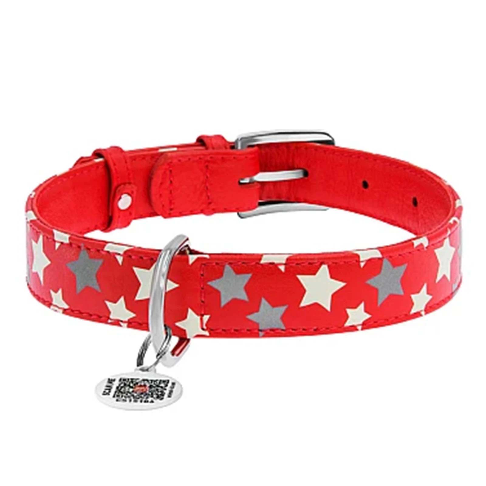 & Нашийник CoLLaR Glamour з візерун Зірочка червоний 15мм 27-36см Фото навігації №:1