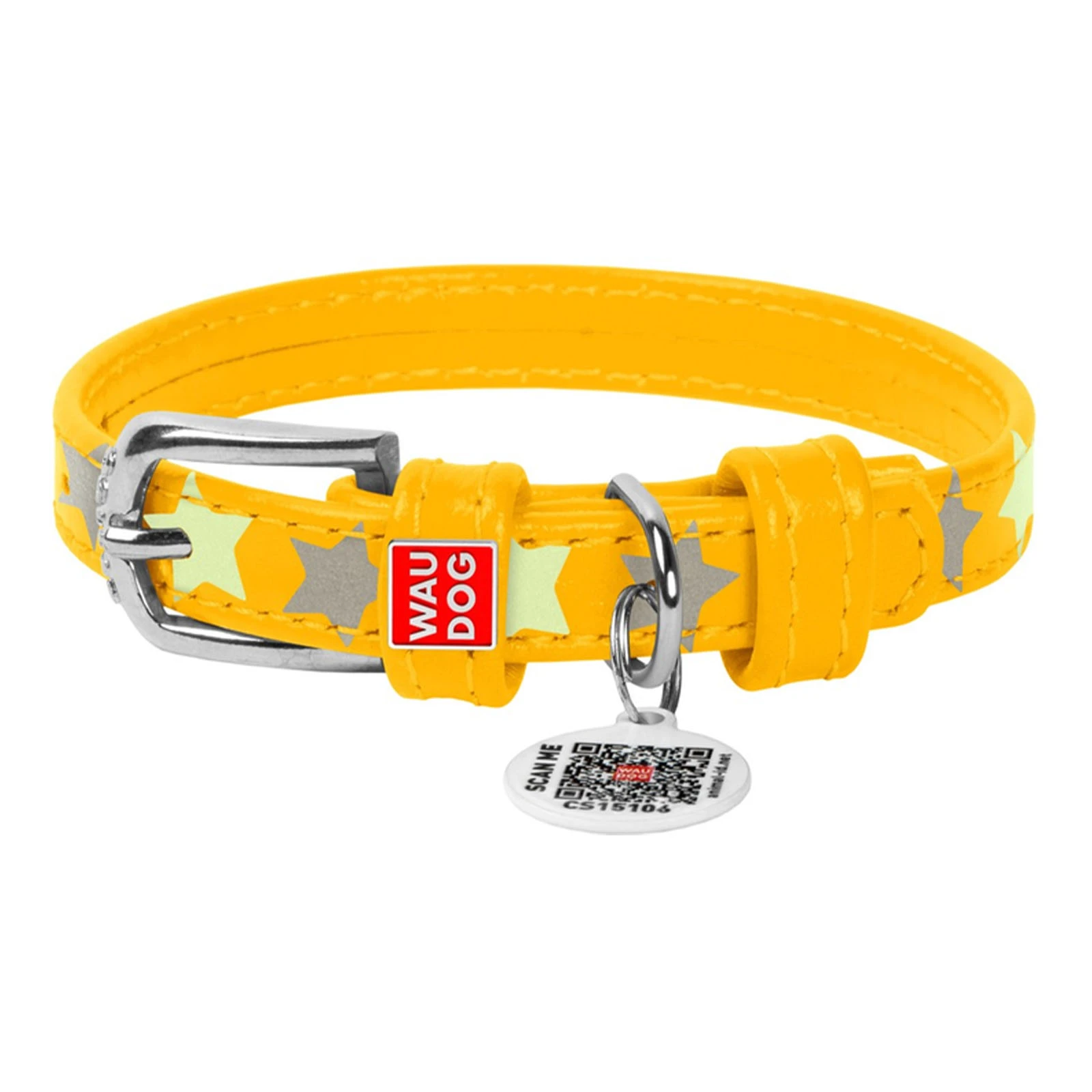 & Нашийник CoLLaR Glamour з візерун Зірочка жовтий 15мм 27-36см Фото навігації №:1