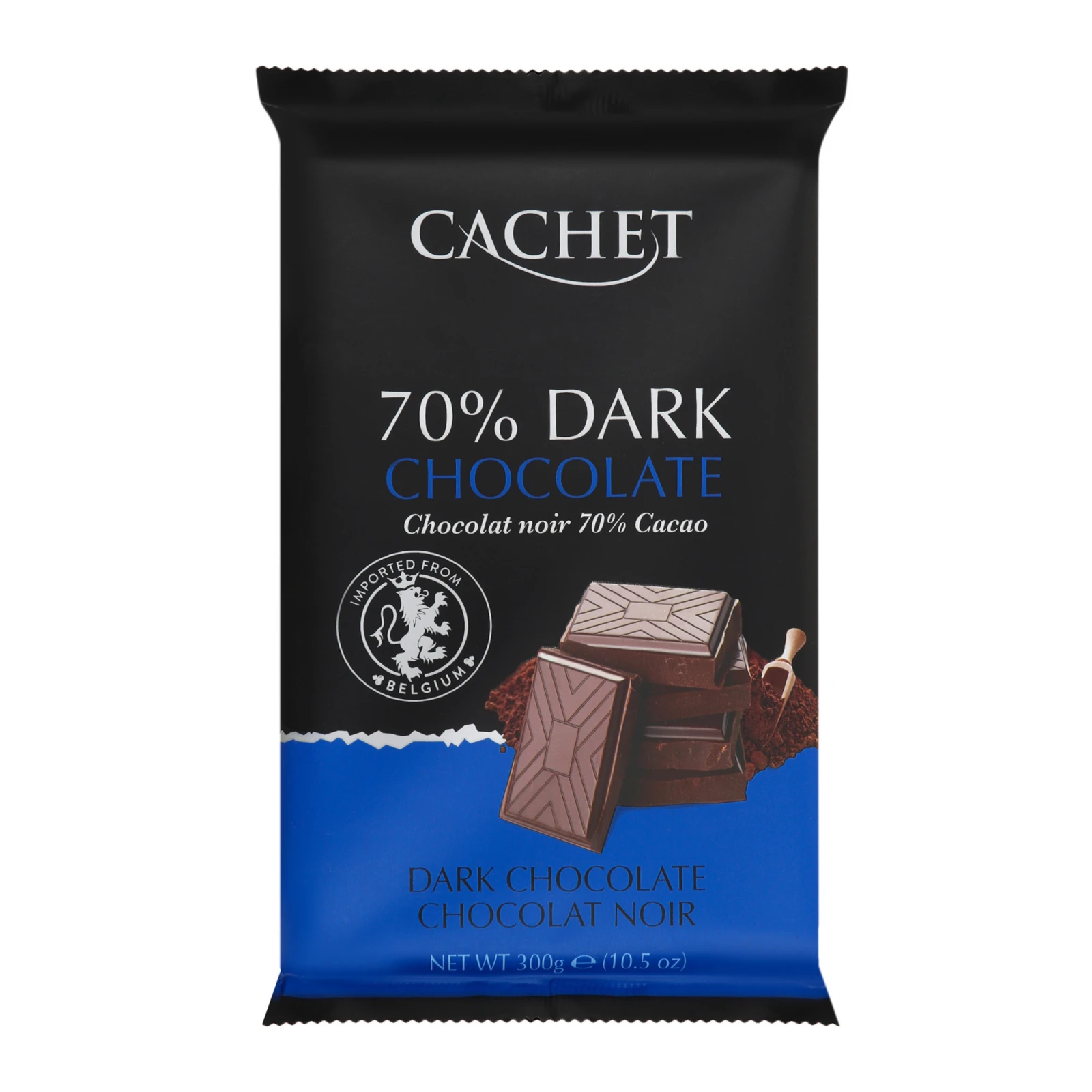 Шоколад Cachet 300г чорний extra 70% какао Фото №:1