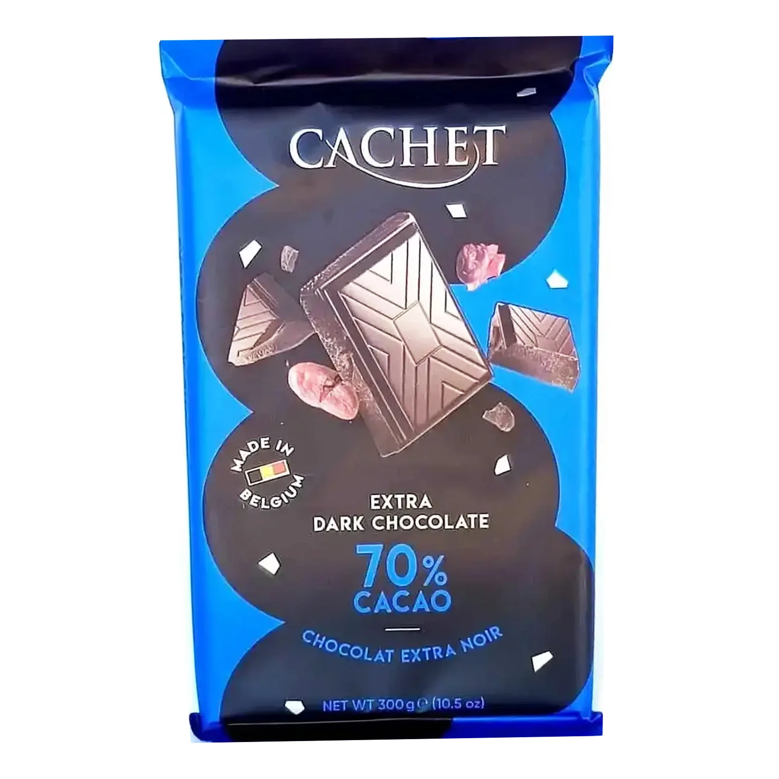 Шоколад Cachet чорний Extra Dark Chocolate 70% 300г