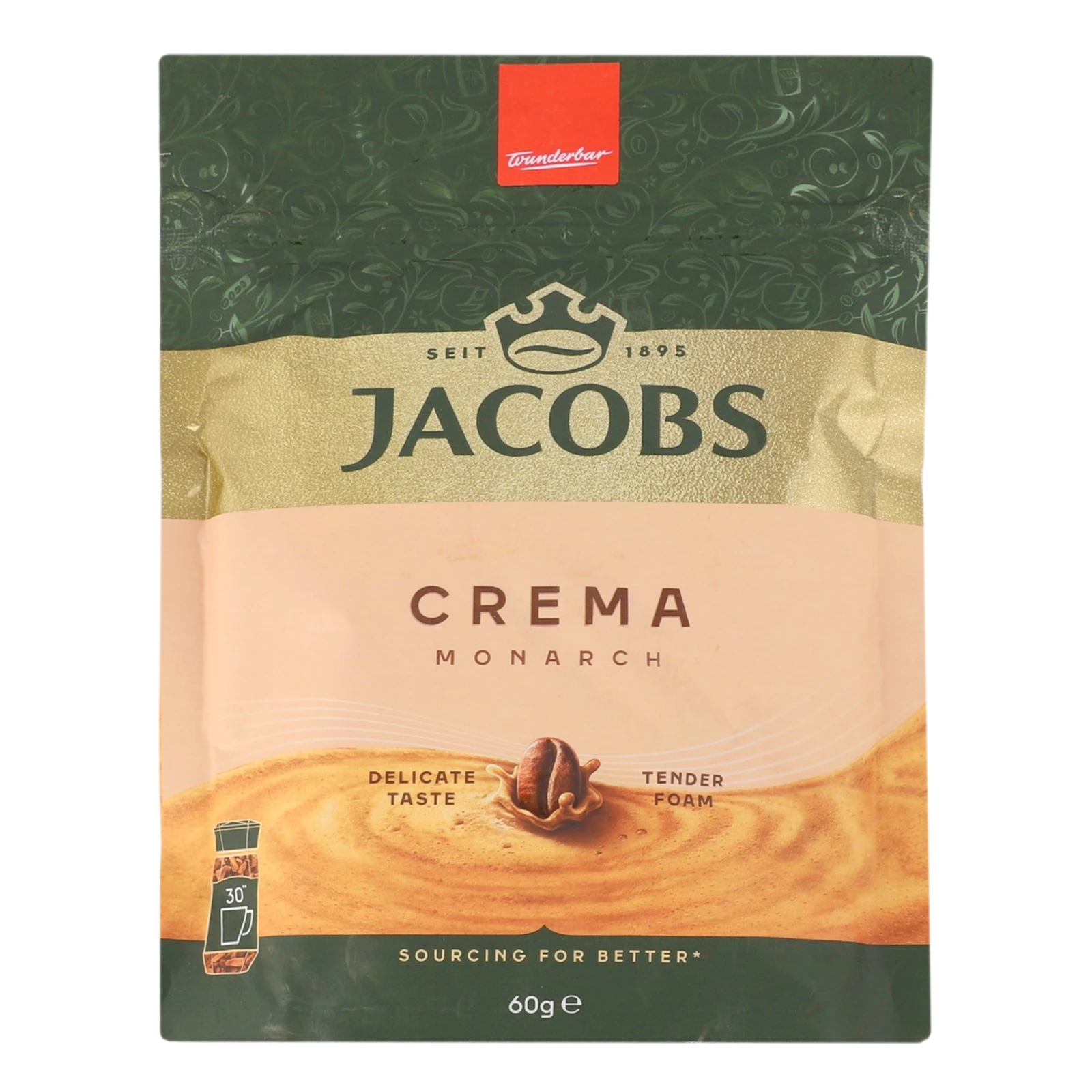 Кава Jacobs Monarch Crema розчинна порошкоподібна 60г Фото №:1