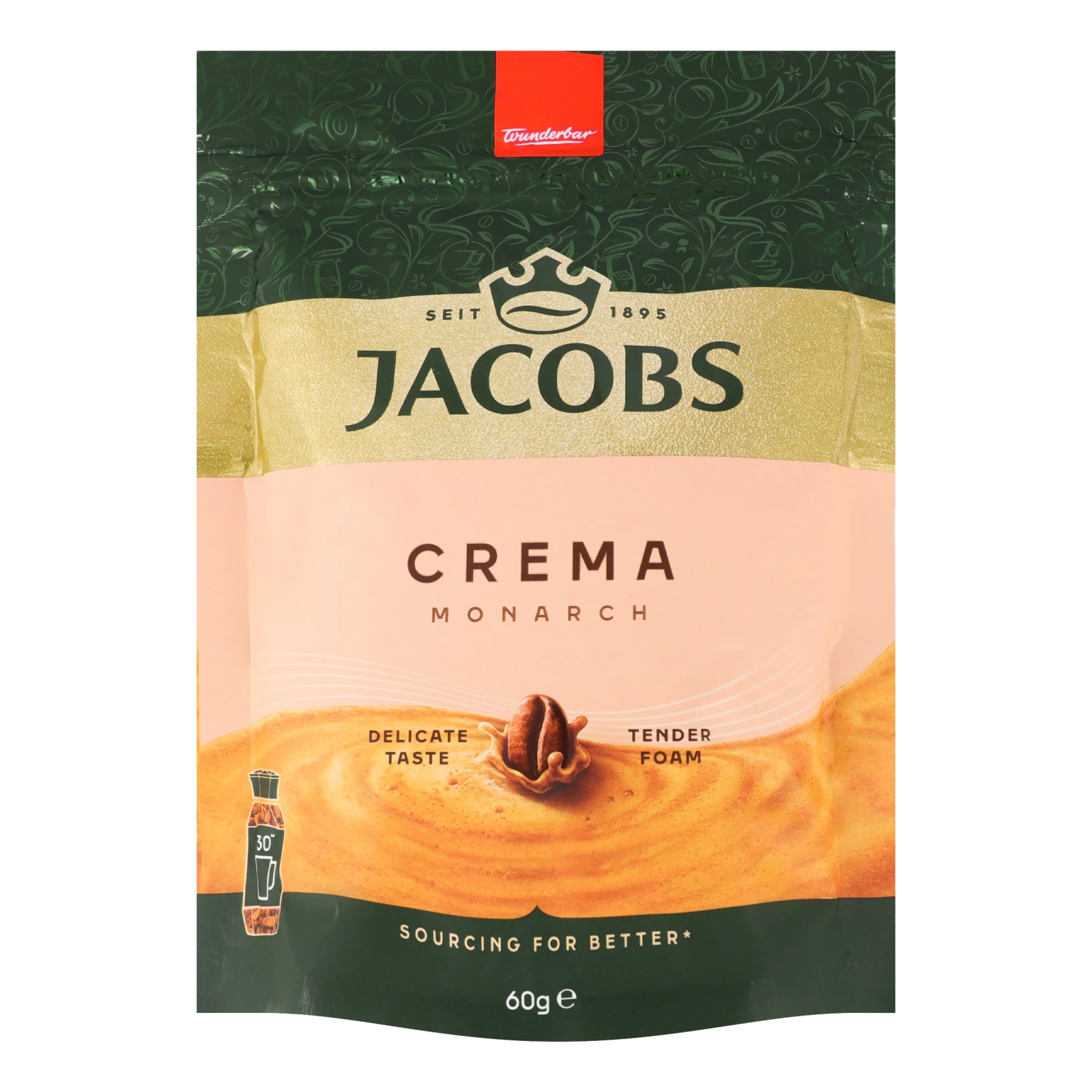 Кава Jacobs Monarch Crema розчинна порошкоподібна 60г Фото навігації №:1