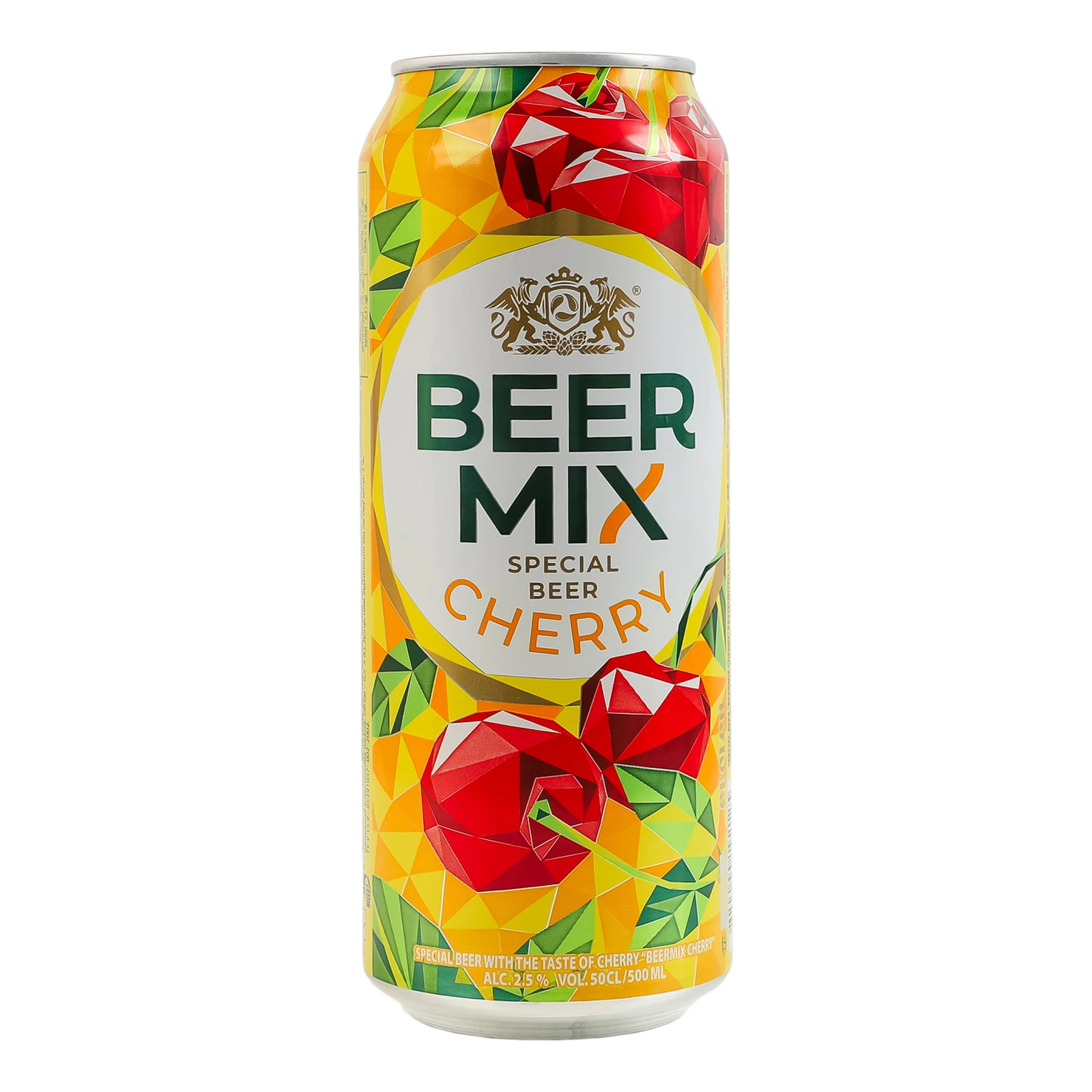 Пиво Оболонь BeerMix спеціальне пастеризоване зі смаком Вишні 2.5% 0.5л фото 2