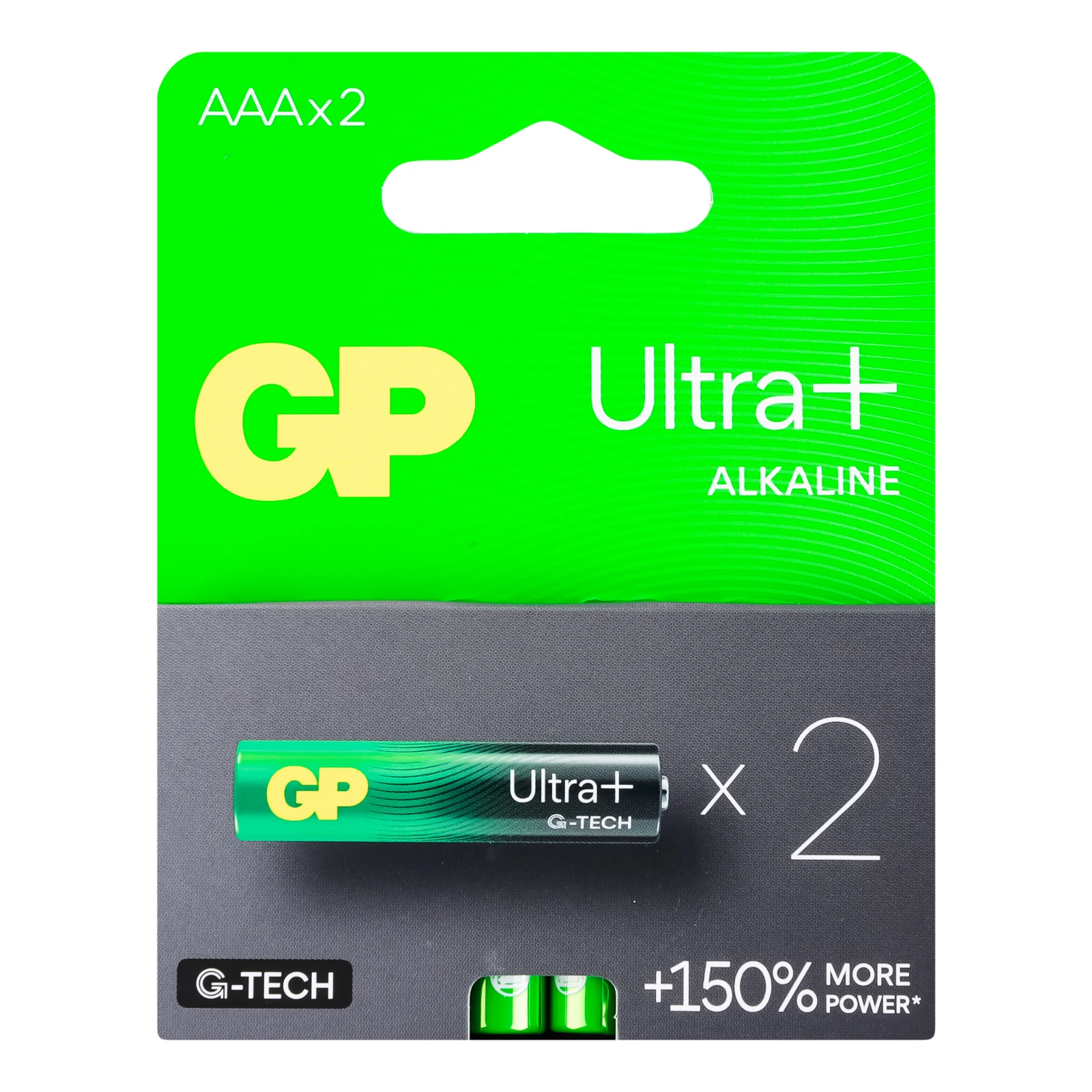 Батарейки GP Ultra+ Alkaline AAА LR03 №GP24АUРETA21-2GSB2 2шт/уп