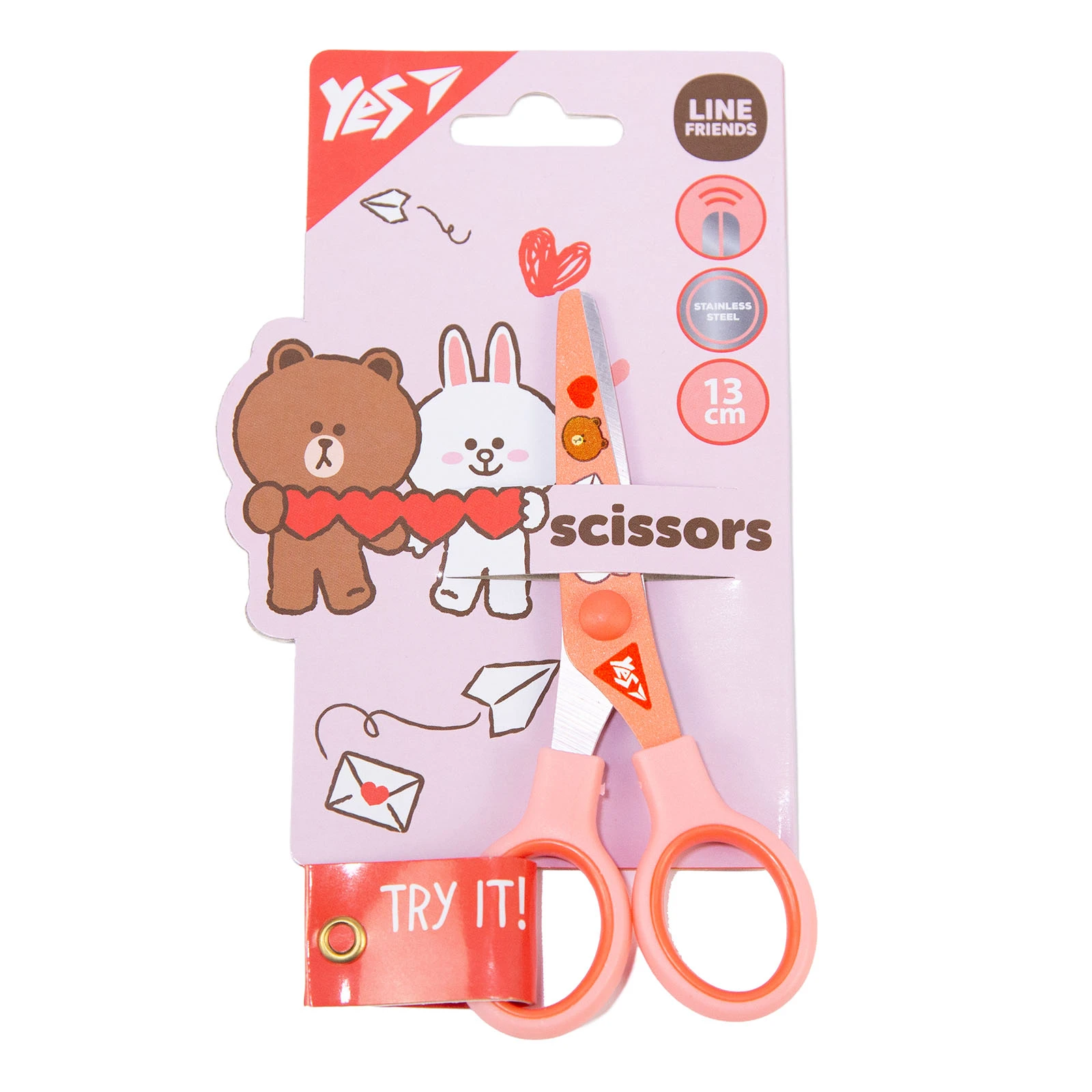 Ножиці Yes Line Friends 13см з принтом на лезі Фото навігації №:1