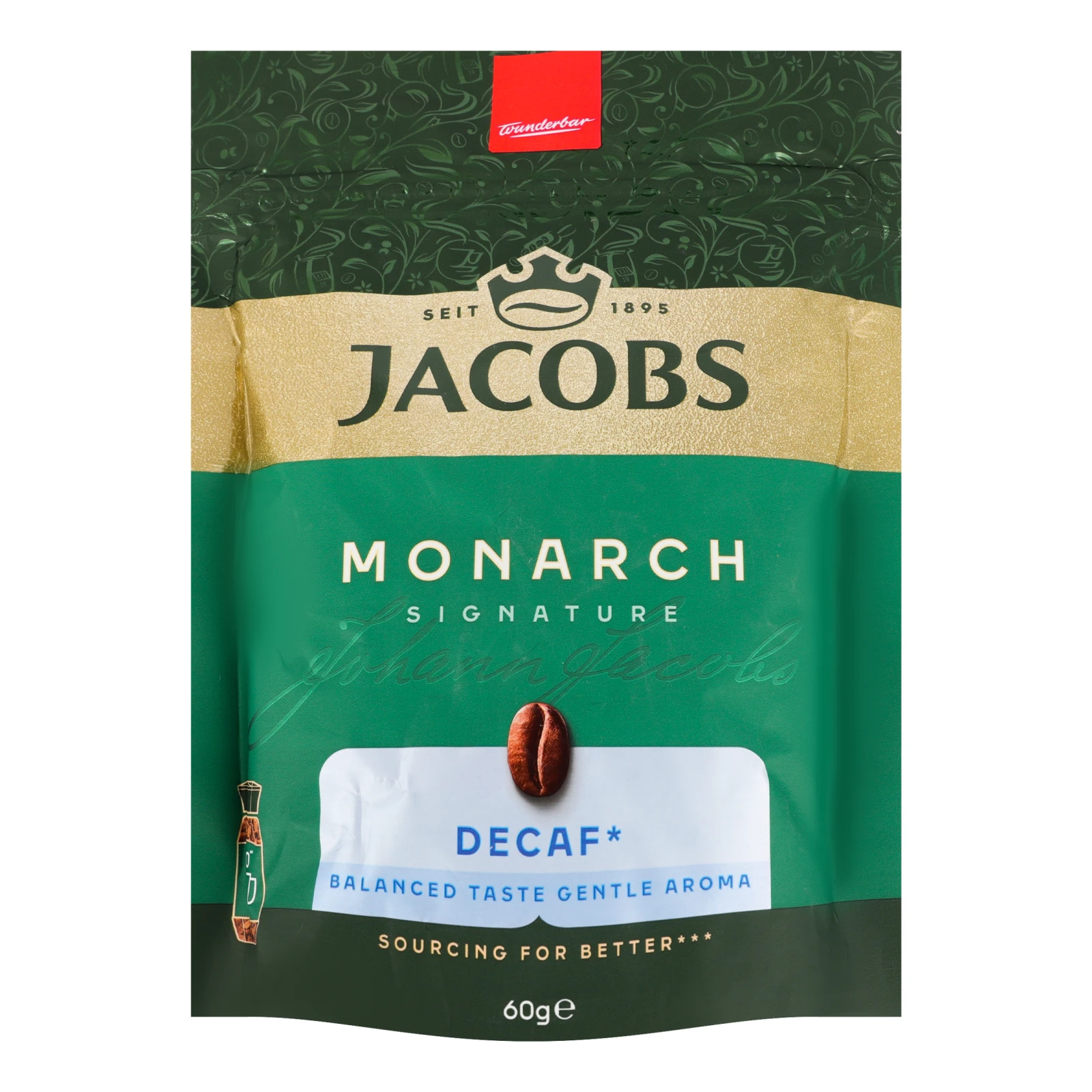 Кава Jacobs Monarch розчинна сублімована декофеїнова 60г Фото №:1