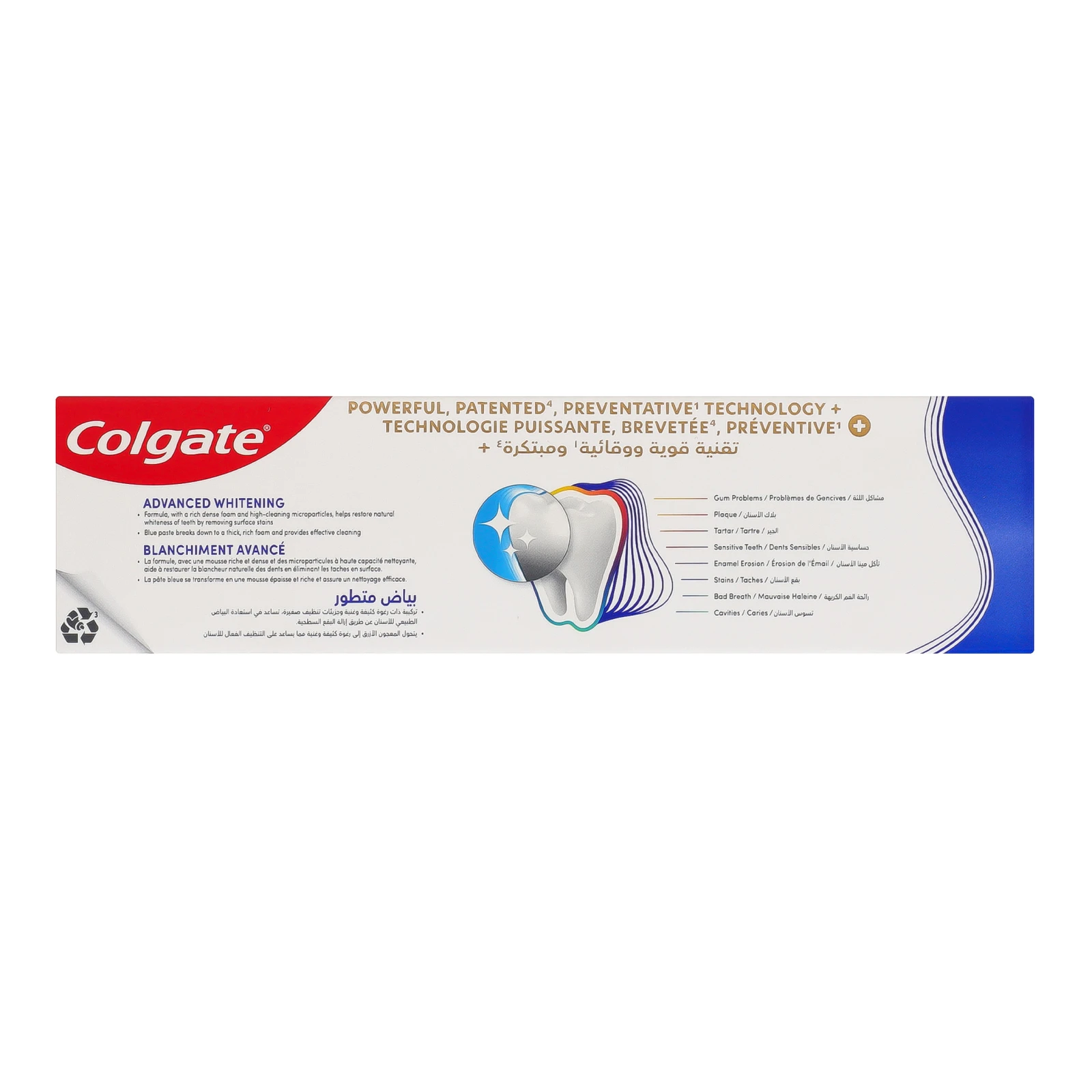 Паста зубна Colgate Total Активний захист + Комплексне відбілювання 75мл Фото №:2
