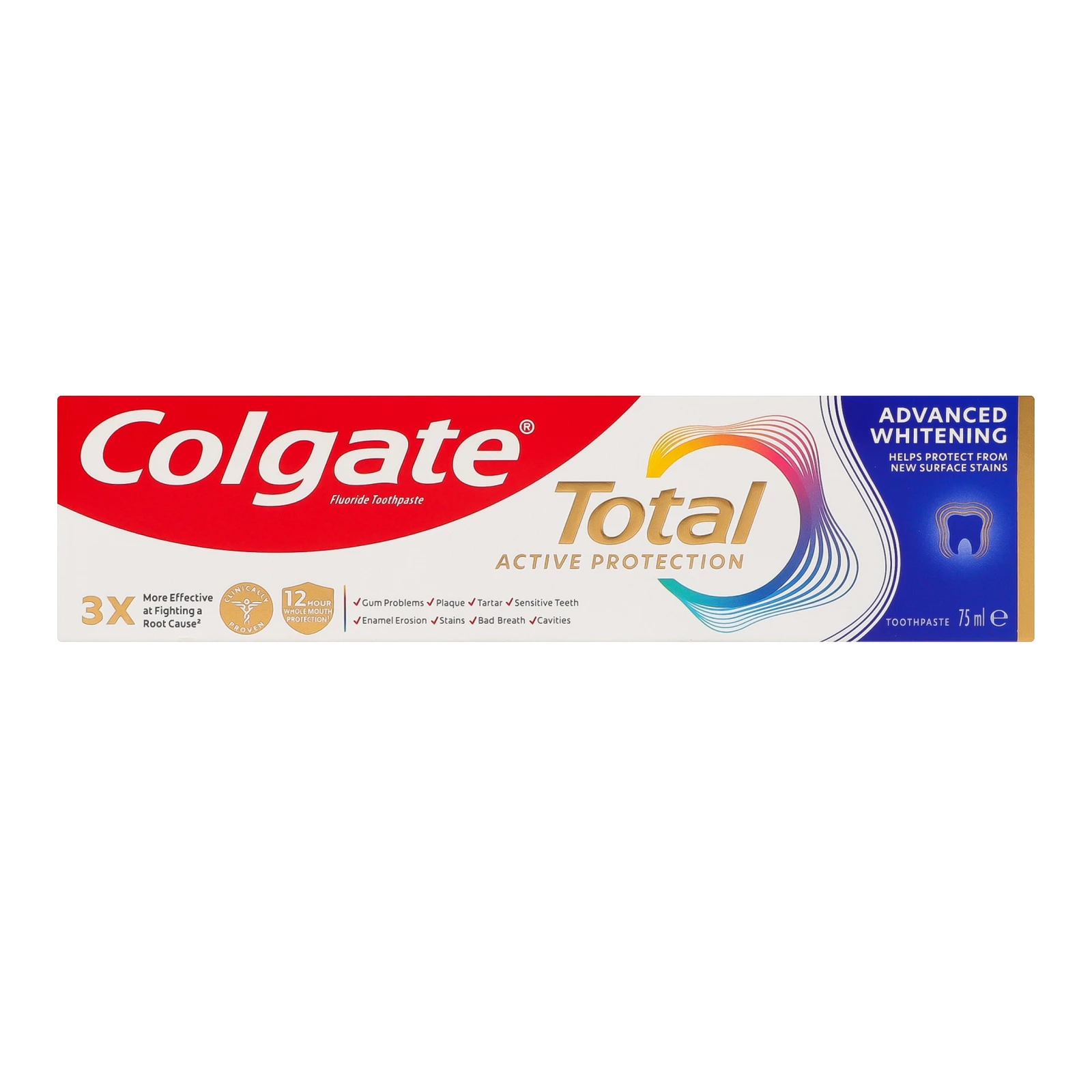 Паста зубна Colgate Total Активний захист + Комплексне відбілювання 75мл Фото №:1