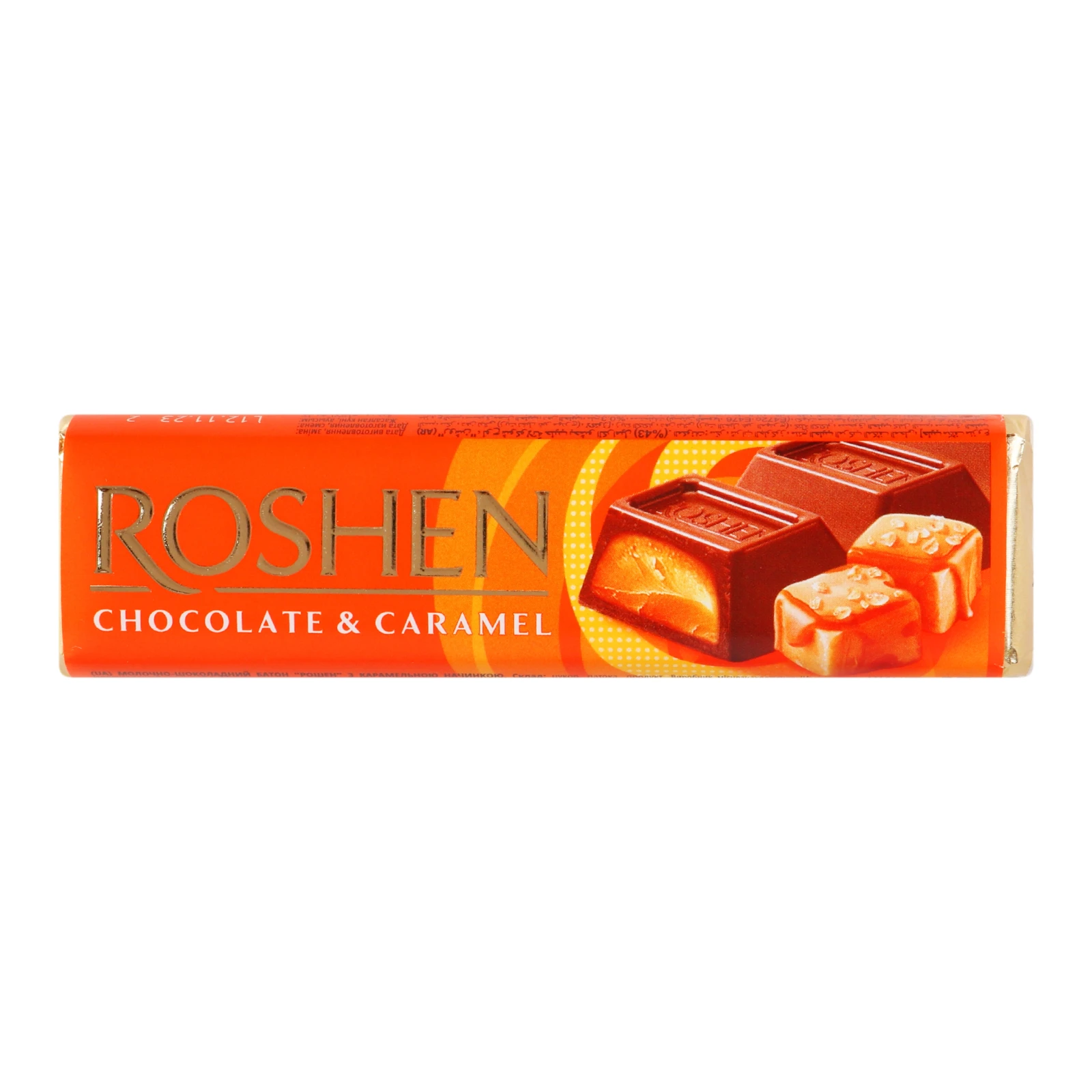Батончик Roshen 40г молочно-шоколадний карамель Фото №:1