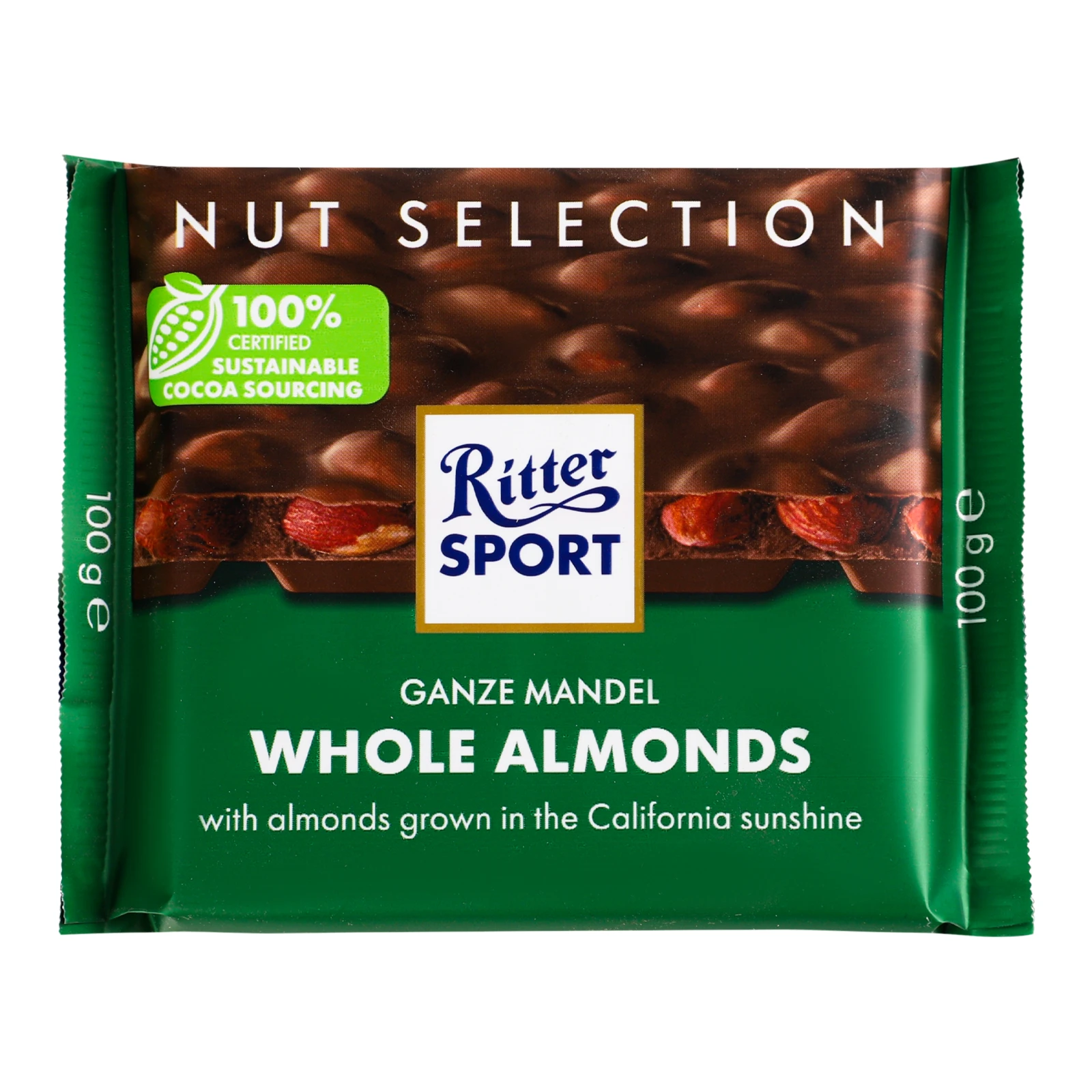 Шоколад Ritter 100г молочний цілий мигдаль Фото №:1
