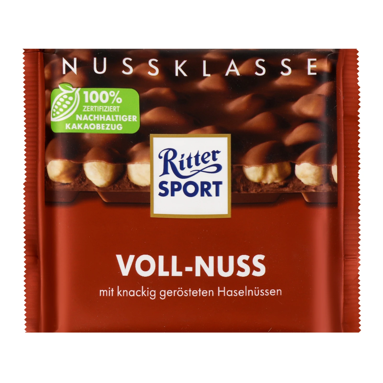 Шоколад Ritter Sport молочний з цілим фундуком 100г Фото №:1