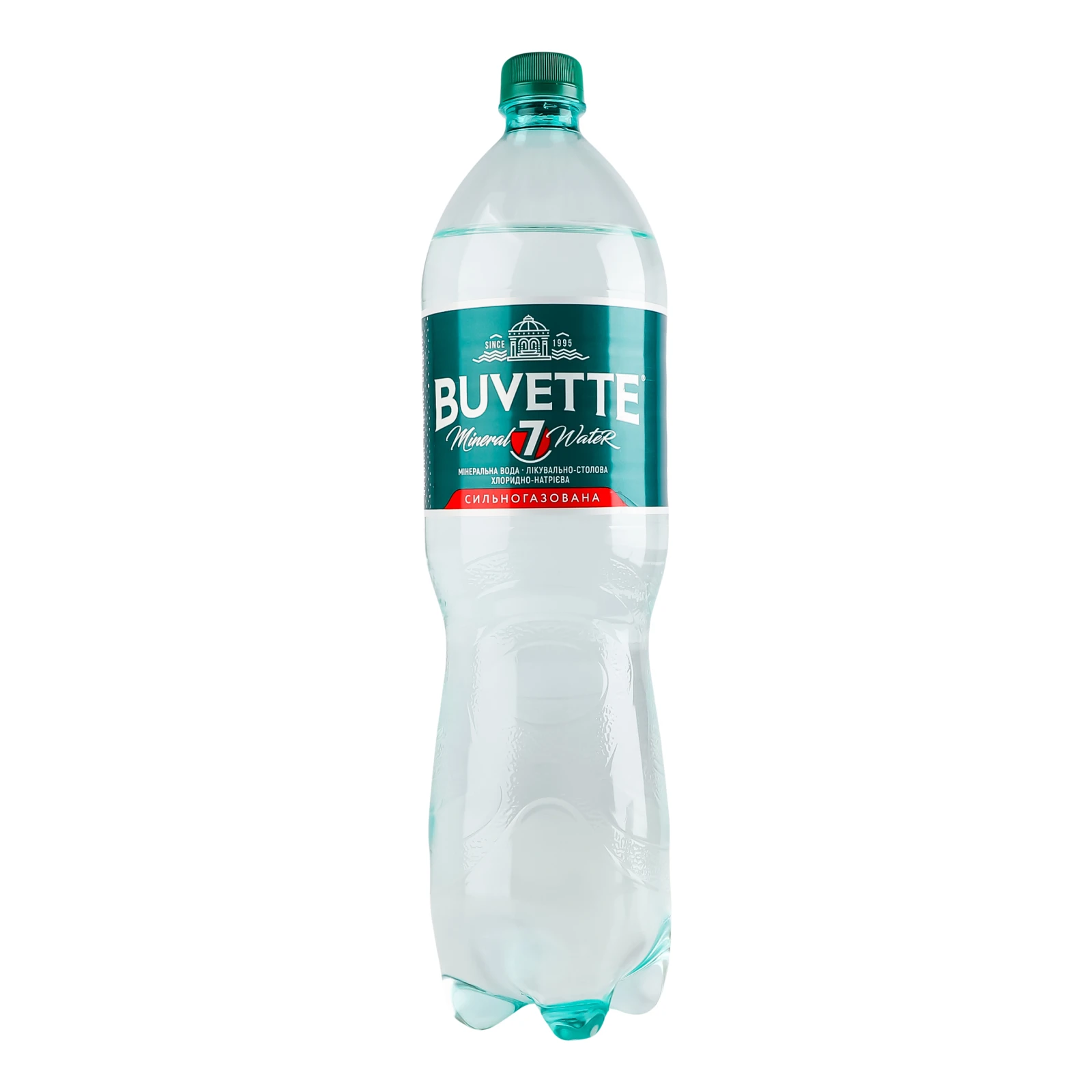 Вода мінеральна Buvette №7 лікувально-столова сильногазована 1.5л