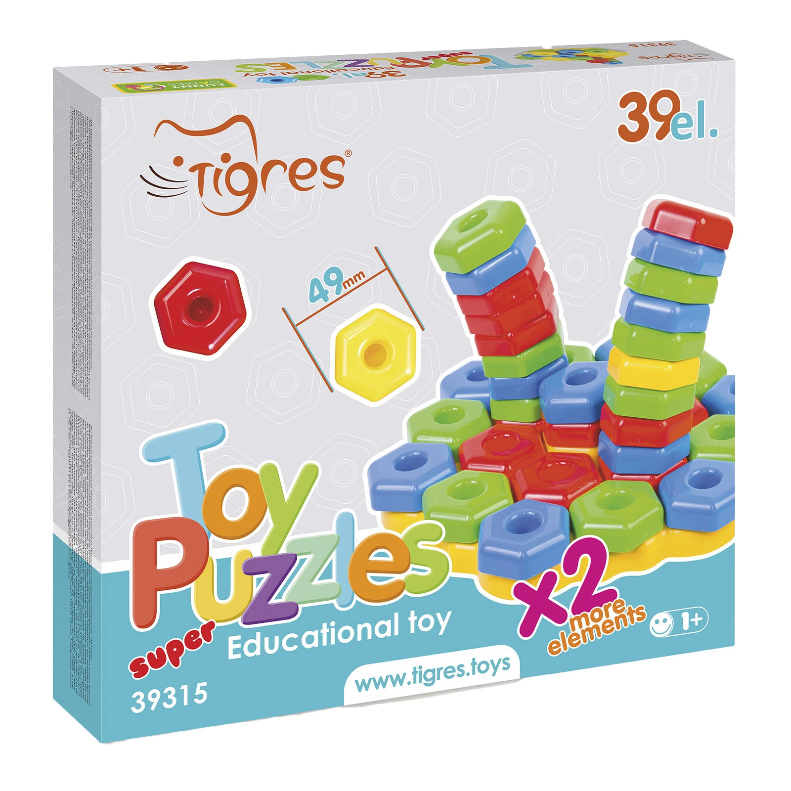 Іграшка Tigres розвиваюча Ігро-пазли Super 39 елементів 39315 Фото №:1