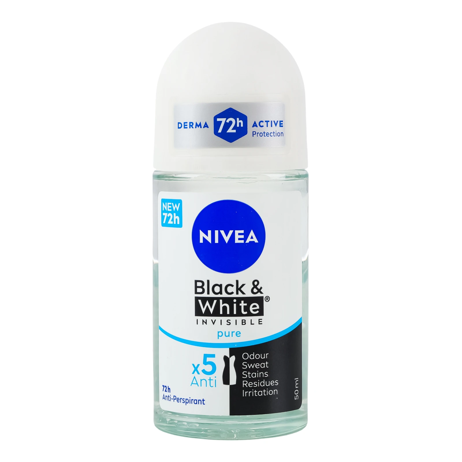 Антиперспірант Nivea Black&White Invisible Pure 50мл Фото навігації №:1